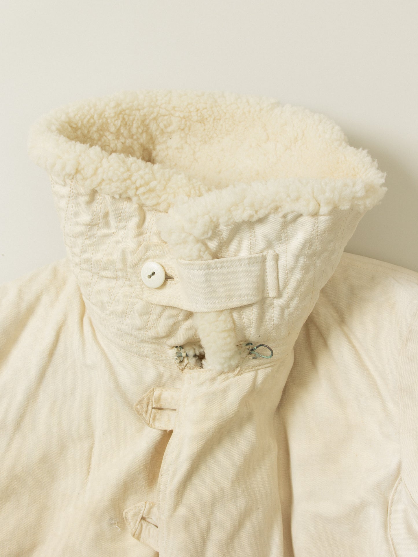 Vtg 1940s Swedish Army Extreme Cold Weather Shearling Coat (M)