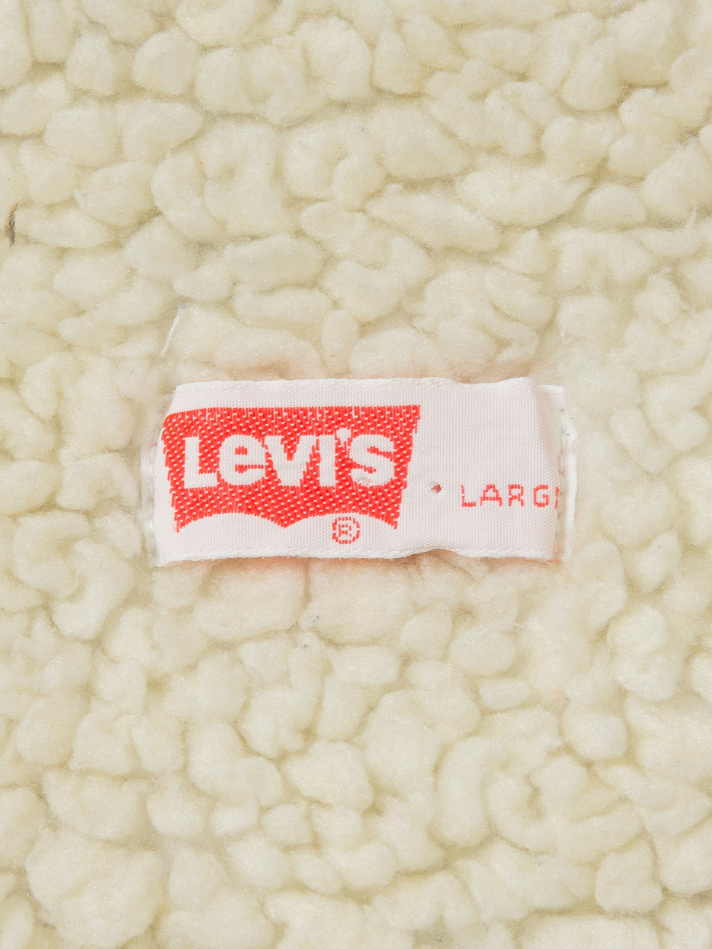Vtg 1980s Levi's Orange Tab Sherpa Denim Vest - Made in USA (L)