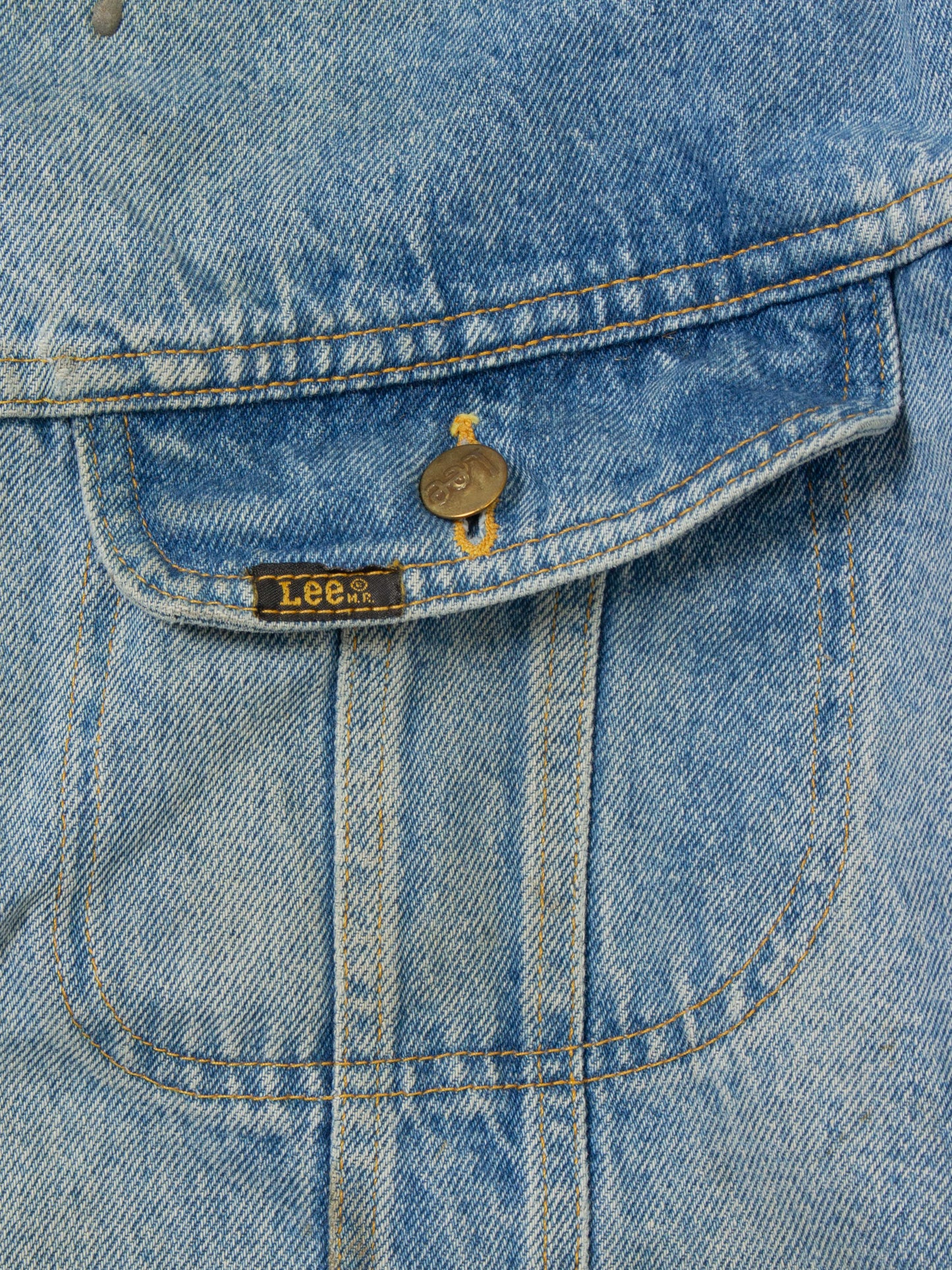 Vtg 1970s Lee Storm Rider Lined Denim jacket - Made in USA (XL)