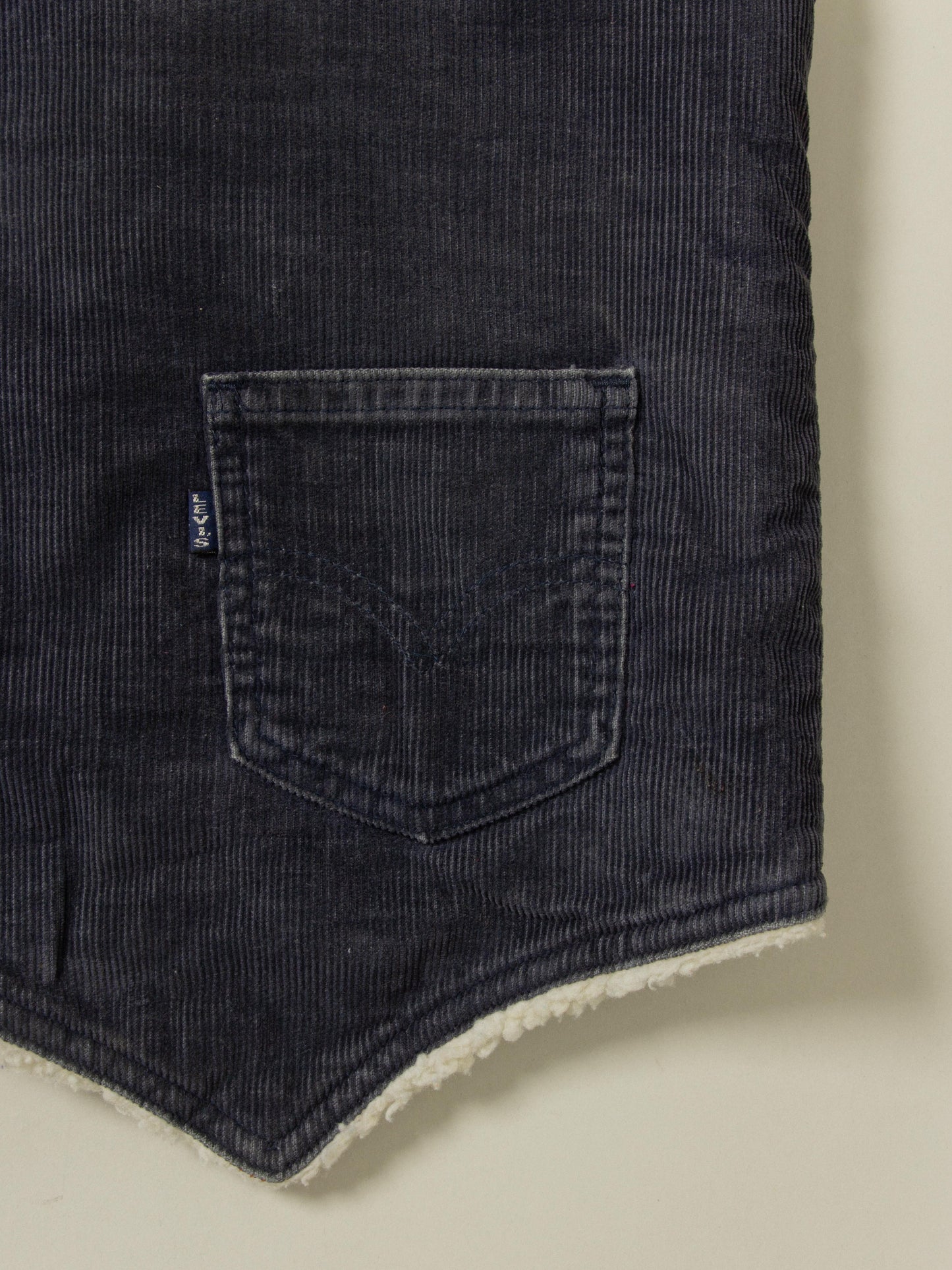 Vtg 1970s Big E Levi's Corduroy Sherpa Vest - Made in USA (M)