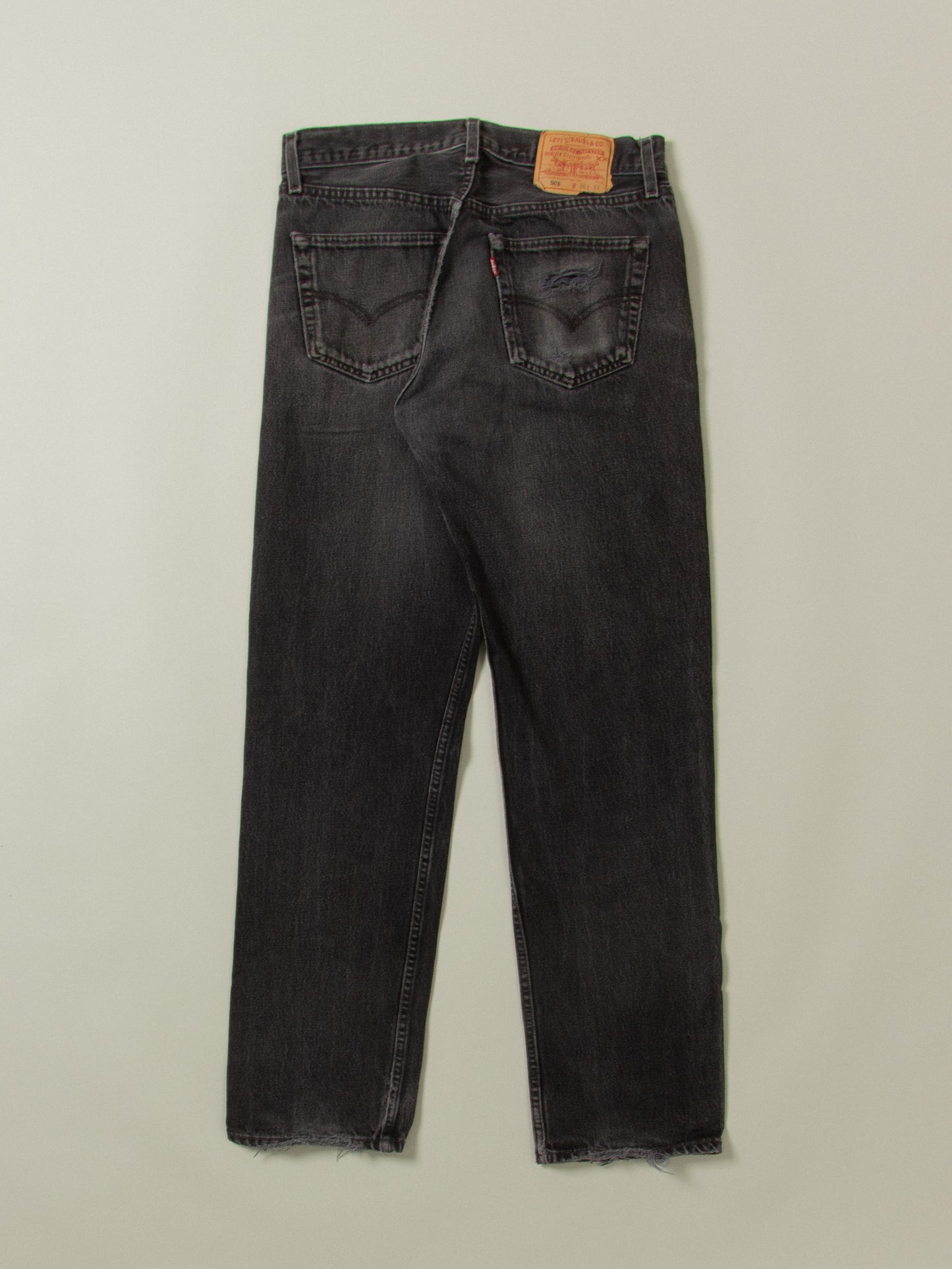Vtg 1990s Faded Black Levi's 501 - Made in USA (32x33)
