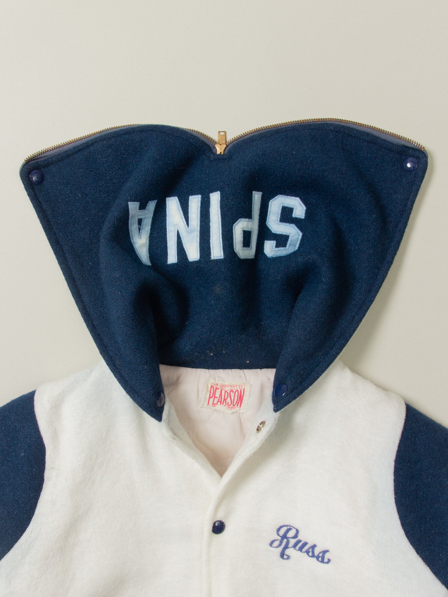 Vtg 1980s Pearson Fleece High School Jacket (M)