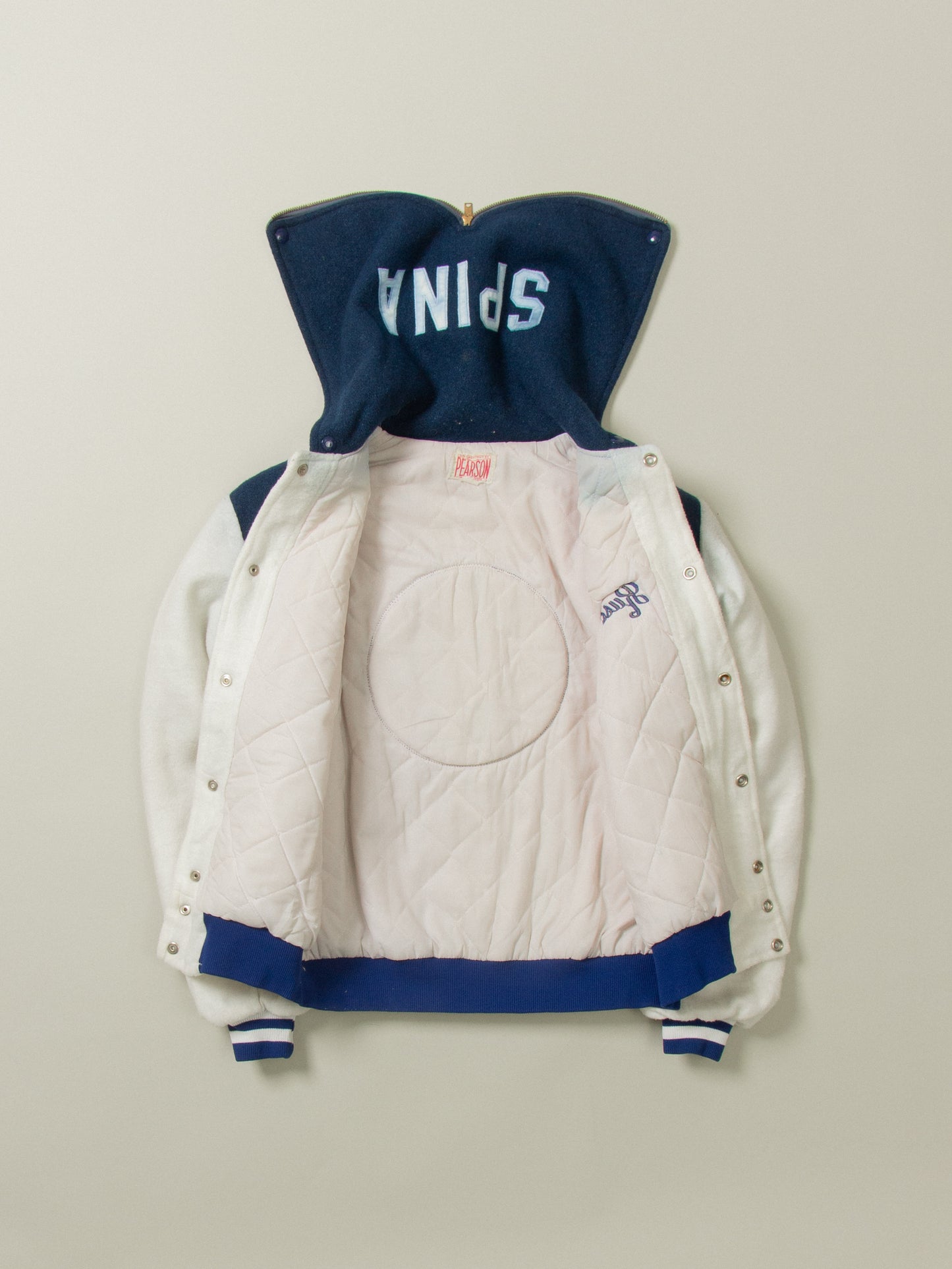 Vtg 1980s Pearson Fleece High School Jacket (M)