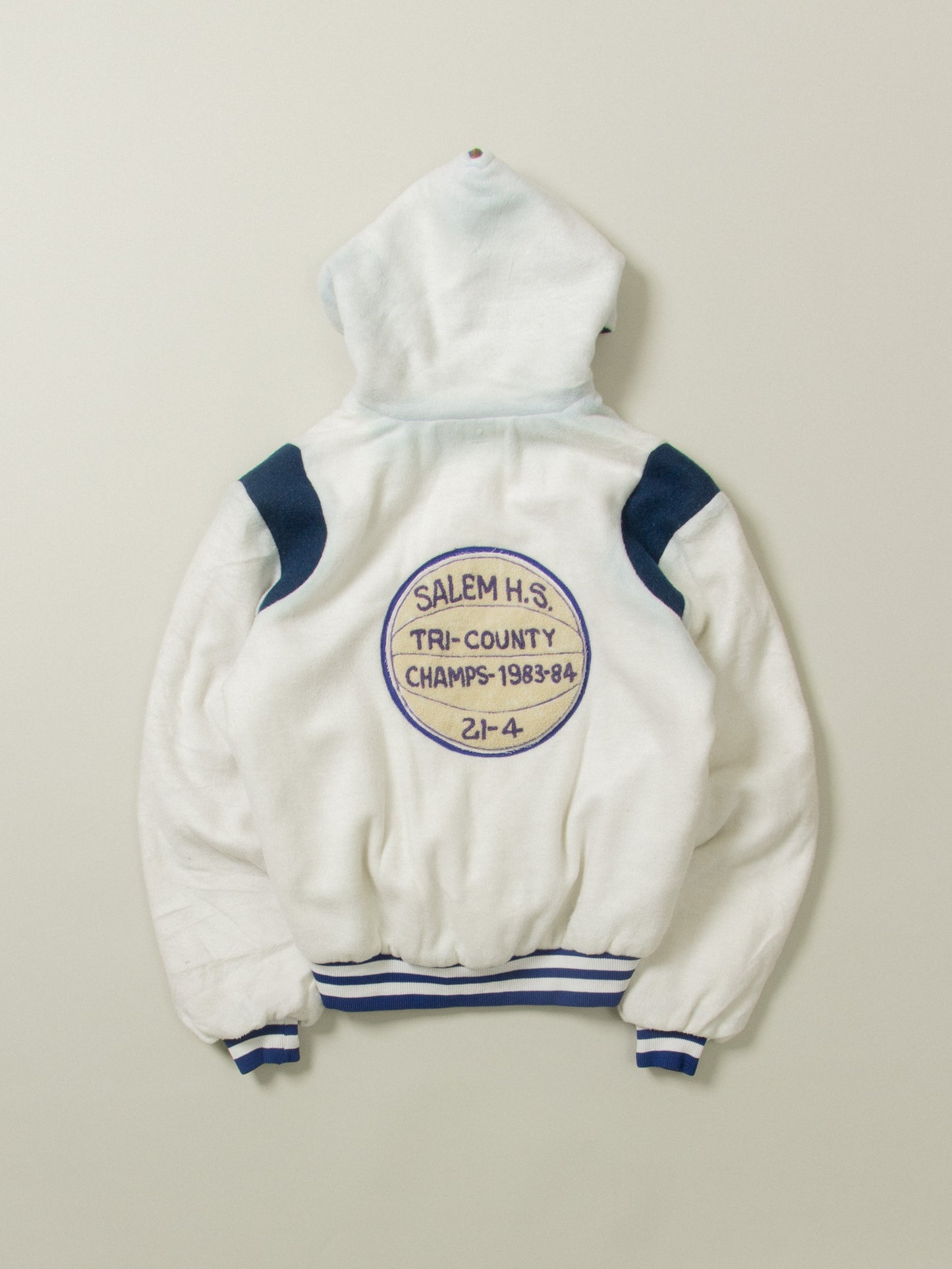 Vtg 1980s Pearson Fleece High School Jacket (M)