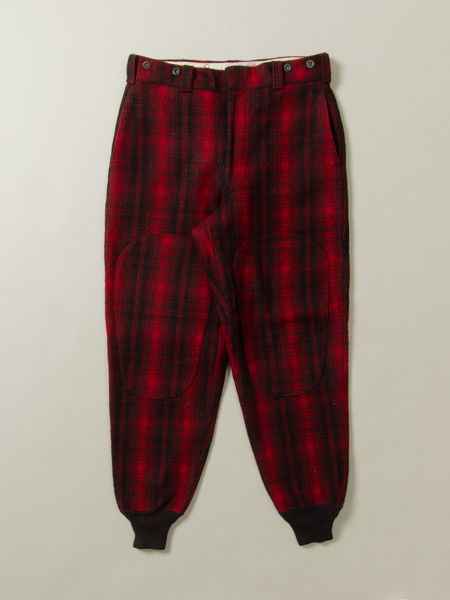 Vtg 1960s Woolrich Buffalo Plaid Wool Trousers - Made in USA (36x33)