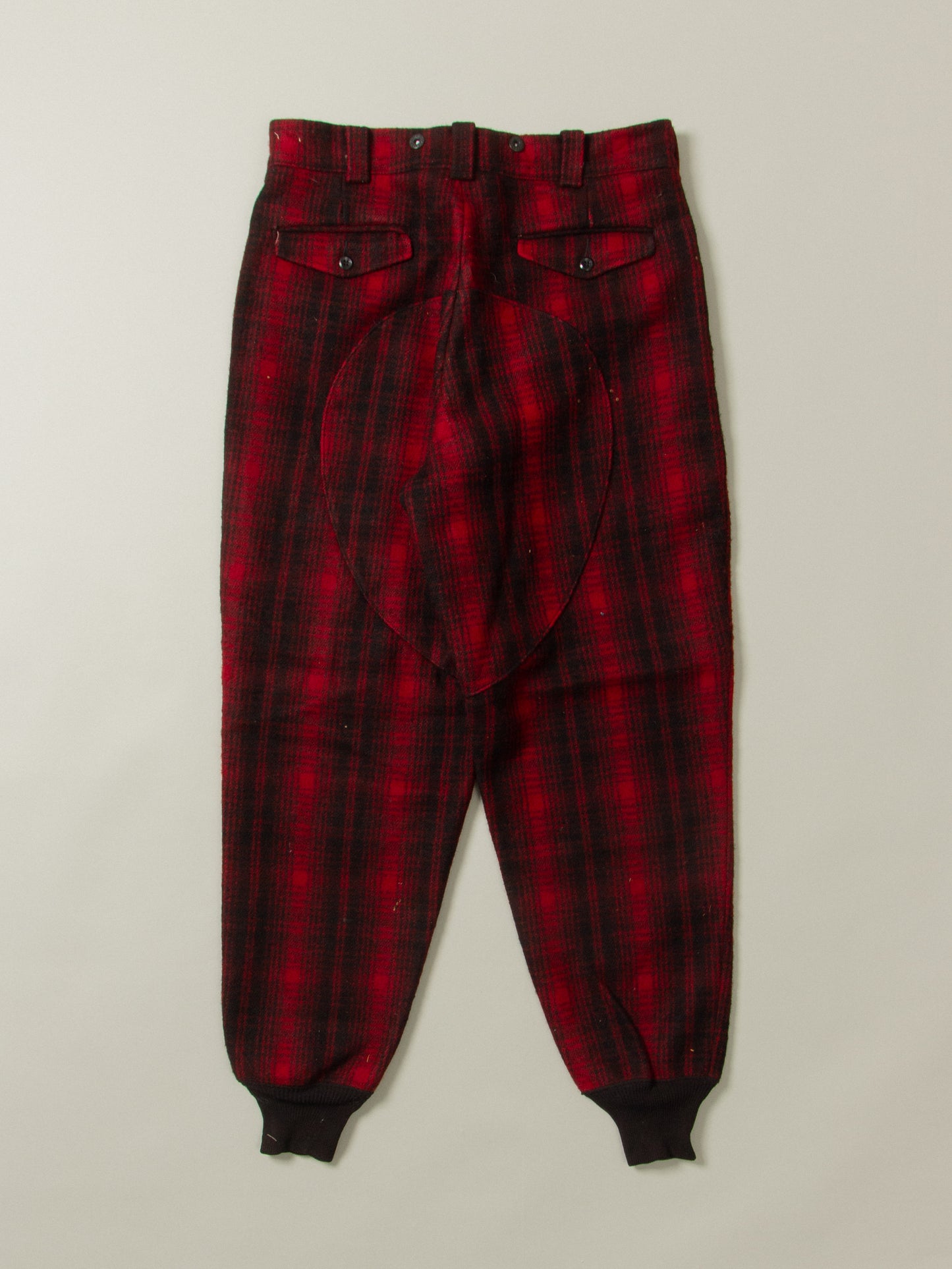 Vtg 1960s Woolrich Buffalo Plaid Wool Trousers - Made in USA (36x33)