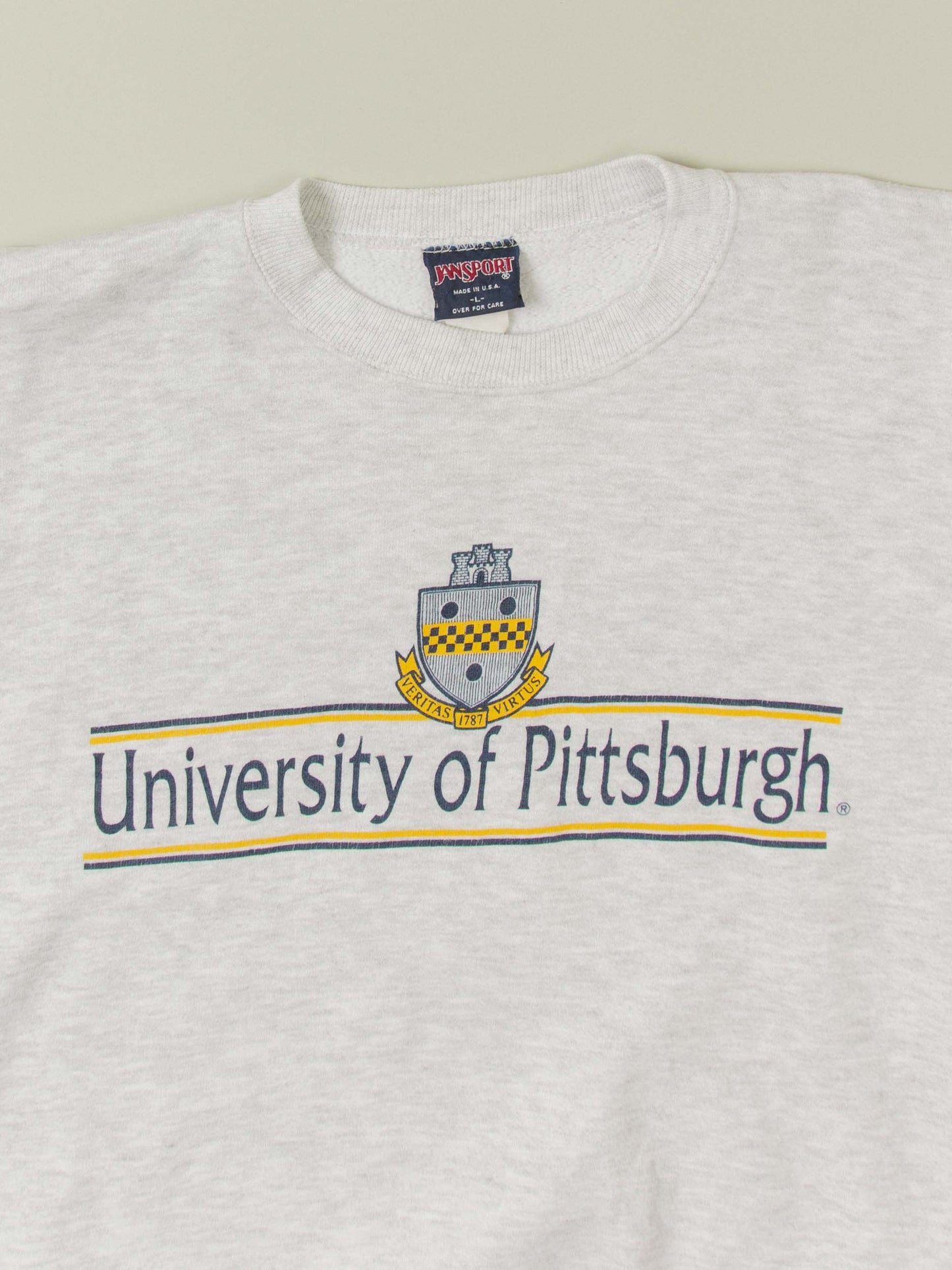 Vtg Pittsburgh University Heavyweight Sweatshirt - Made in USA (M)