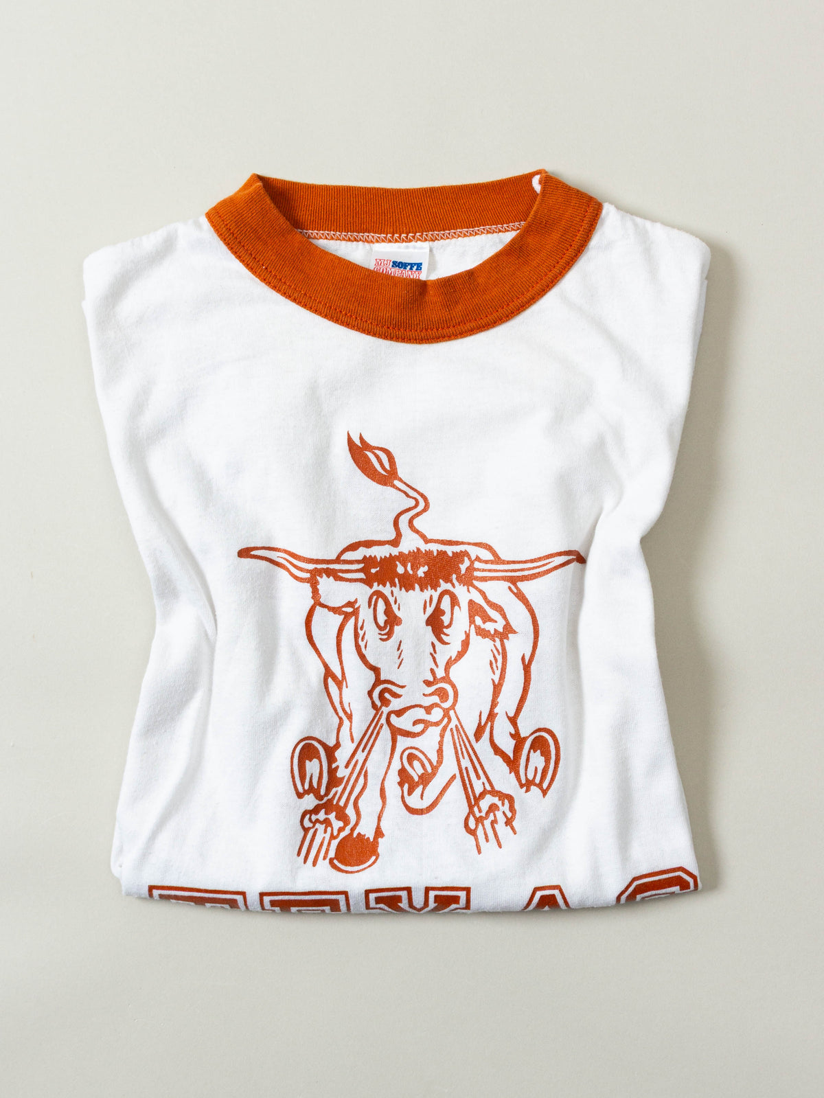 Vtg 1980s 'Texas' Ringer Tee – Made in USA (S/M)