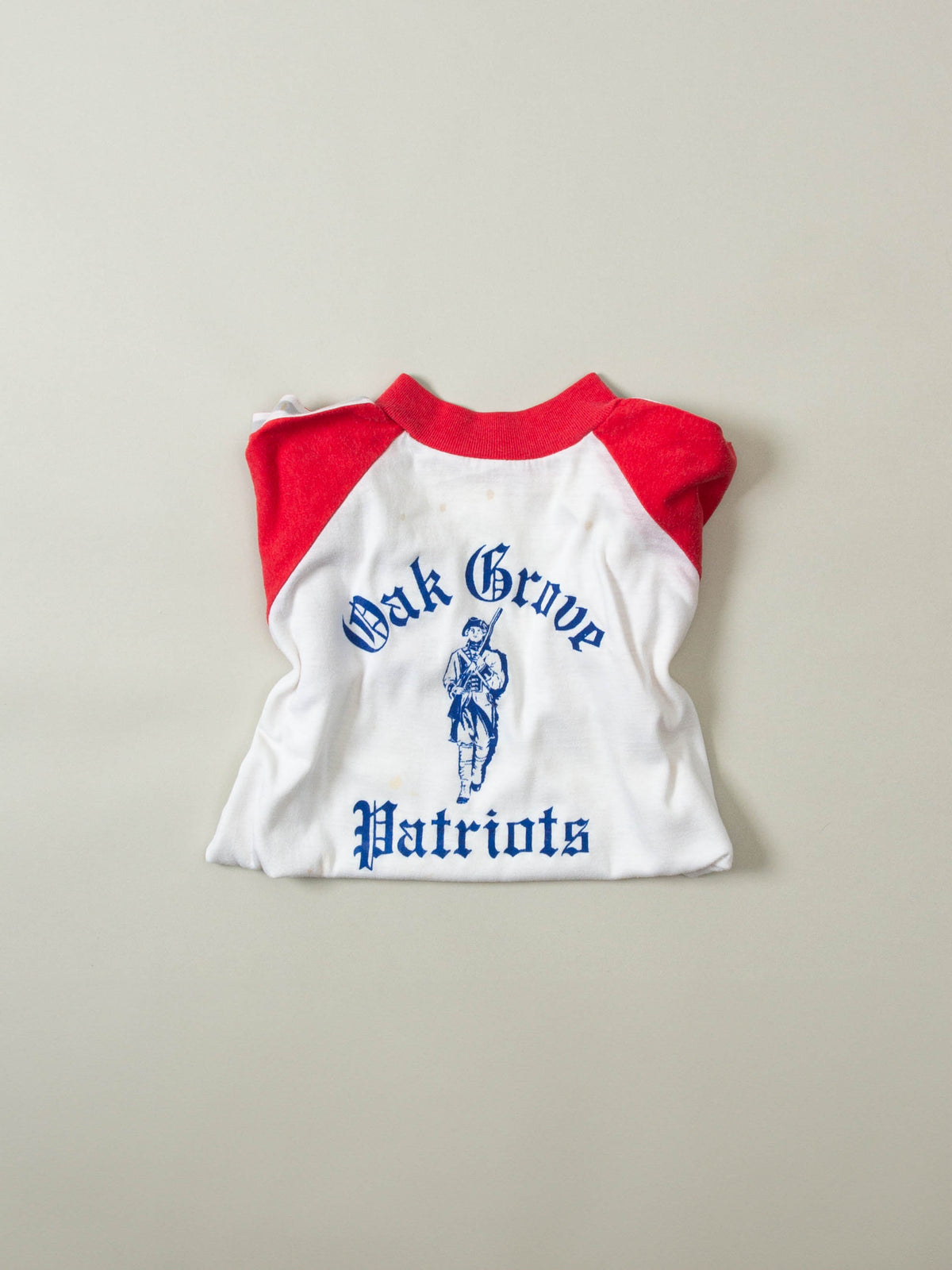 Vtg 1970s 'Oak Grove Patriots' Single Stitch Raglan Tee (S)