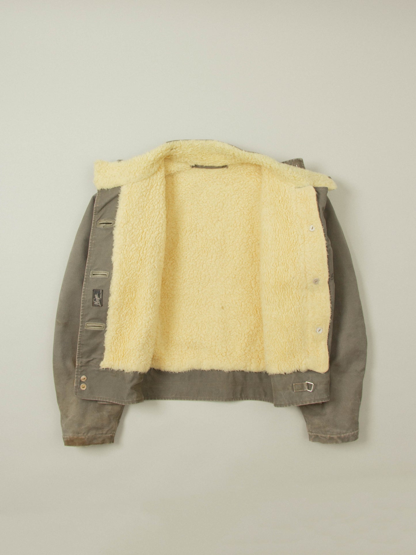 Vtg 1950s Rare Swedish Army Motorcycle Dispatch Jacket (L)