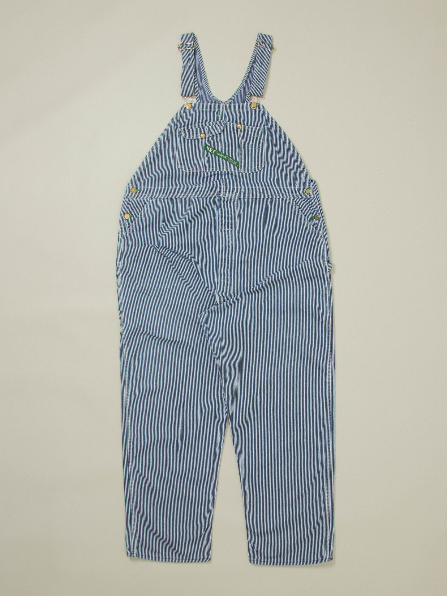 Vtg 1980s Key Imperial Striped Overall - Made in USA (XXL)