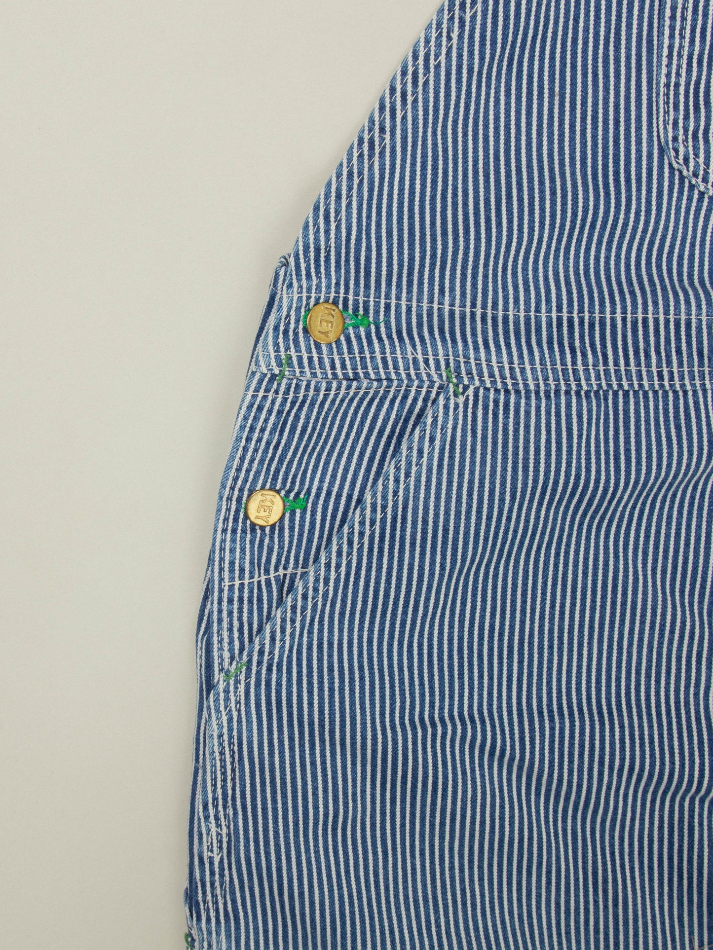 Vtg 1980s Key Imperial Striped Overall - Made in USA (XXL)