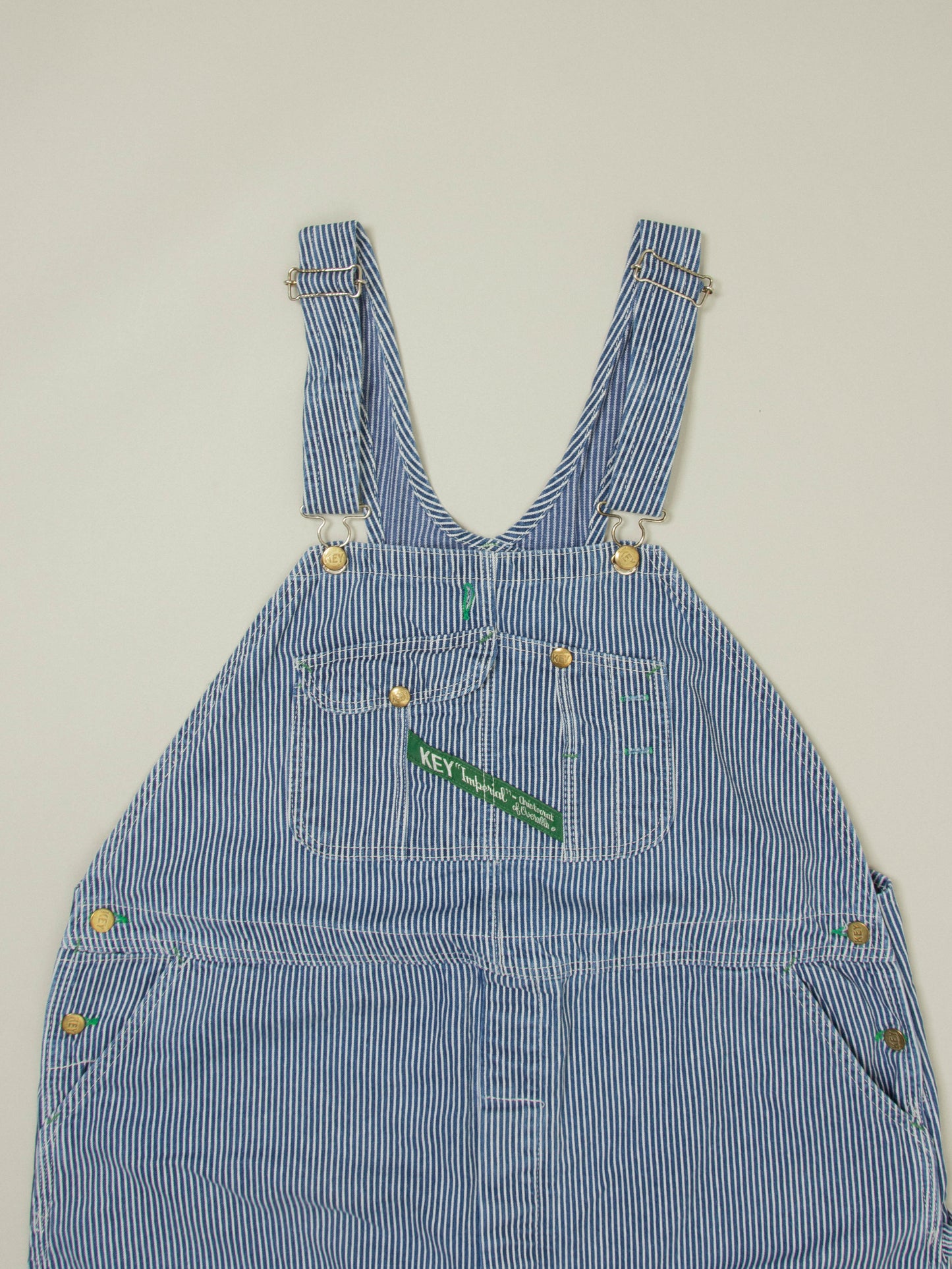 Vtg 1980s Key Imperial Striped Overall - Made in USA (XXL)