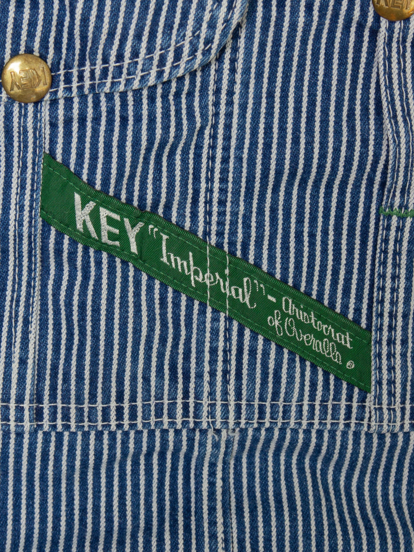 Vtg 1980s Key Imperial Striped Overall - Made in USA (XXL)