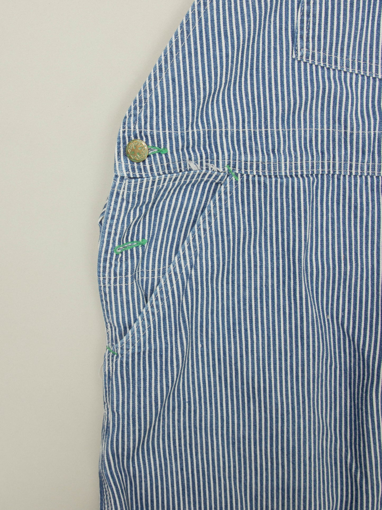 Vtg 1970s Oshkosh Striped Overall - Made in USA (XL)