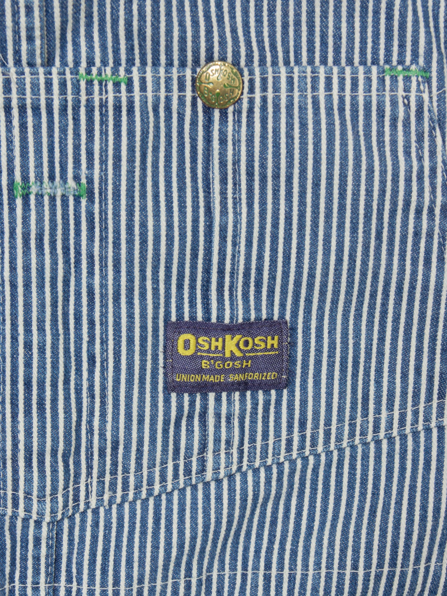 Vtg 1970s Oshkosh Striped Overall - Made in USA (XL)