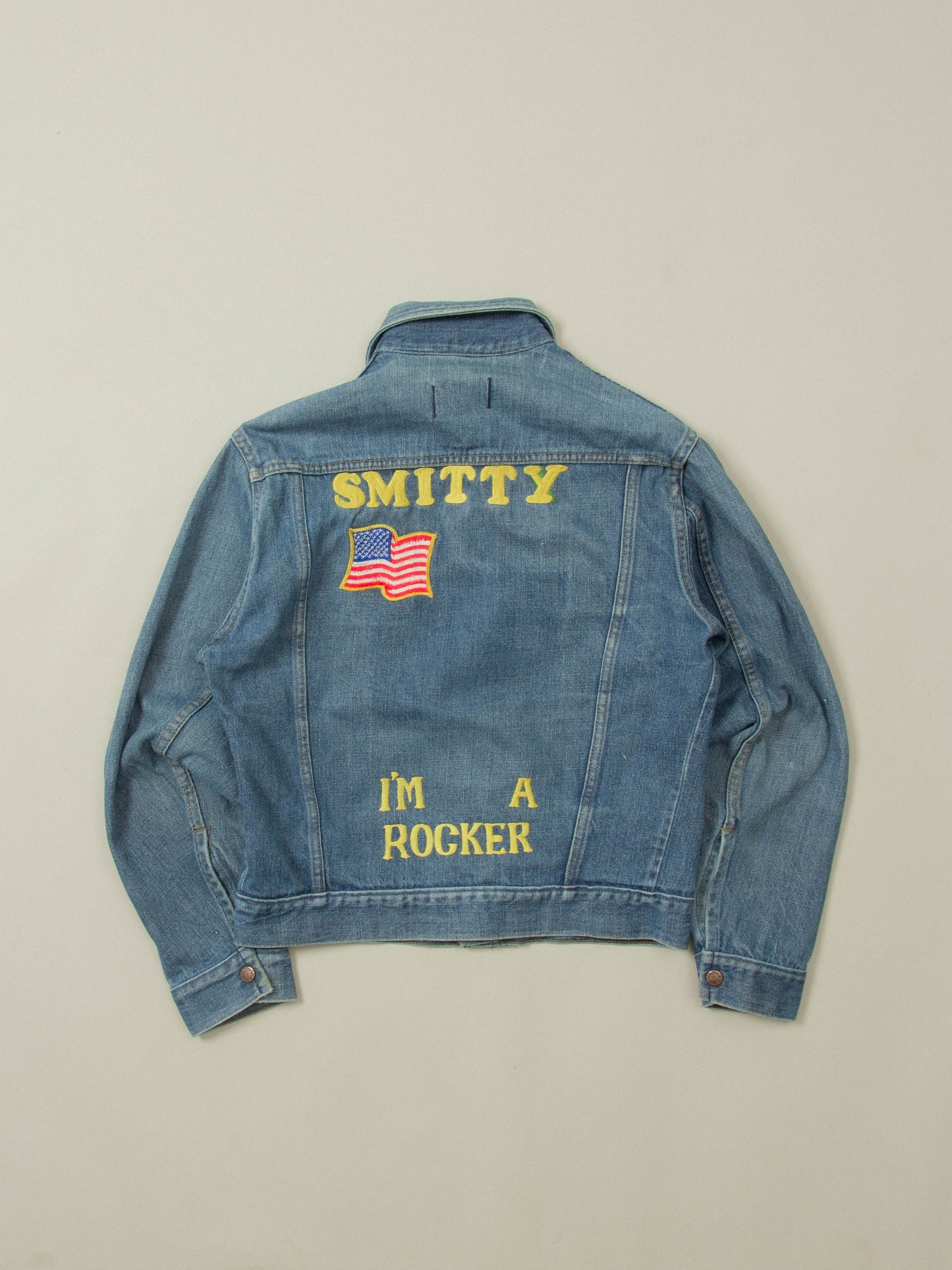 Vtg 1970s Big Yank Embroidered Denim Jacket (S)