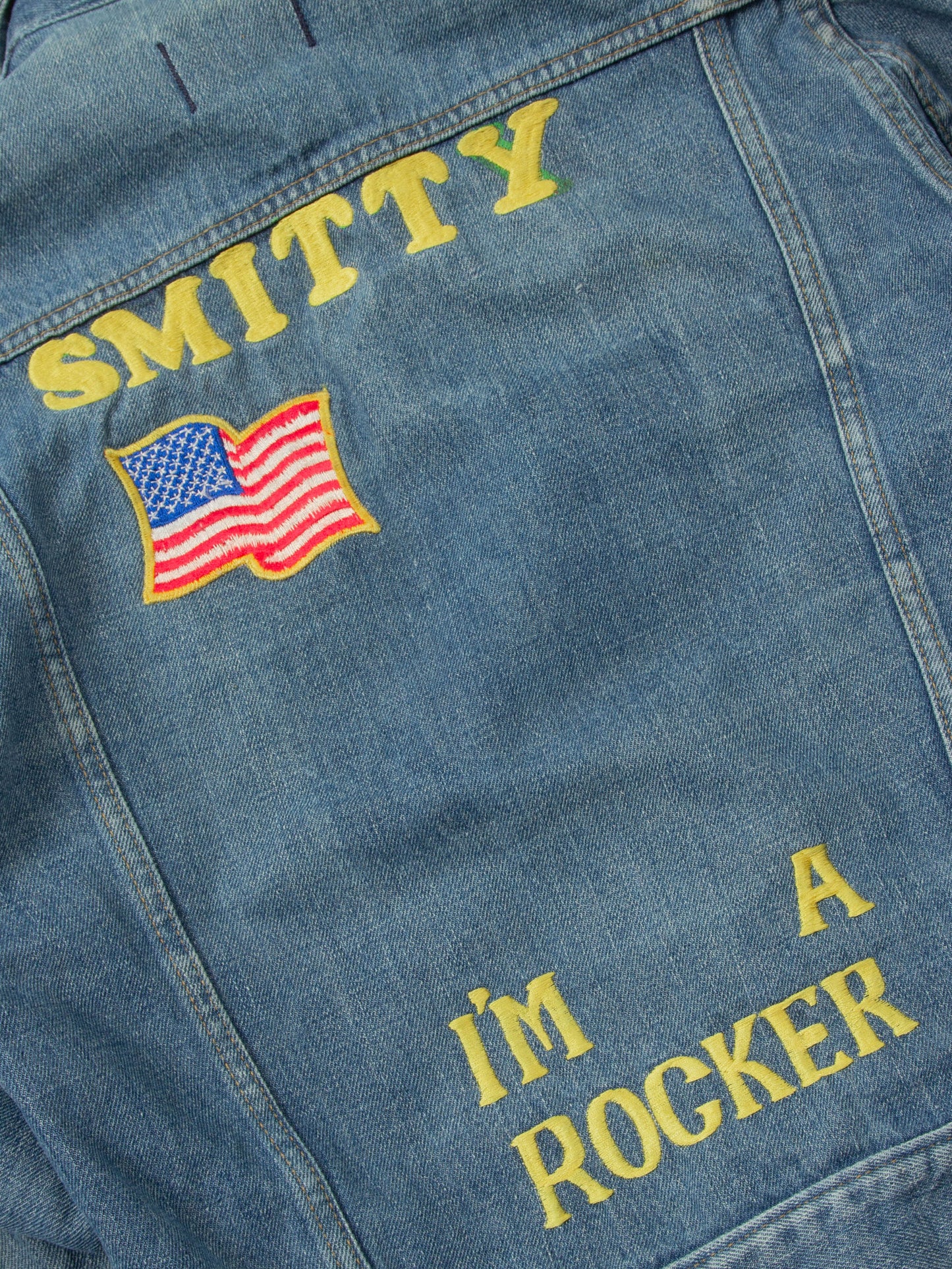 Vtg 1970s Big Yank Embroidered Denim Jacket (S)