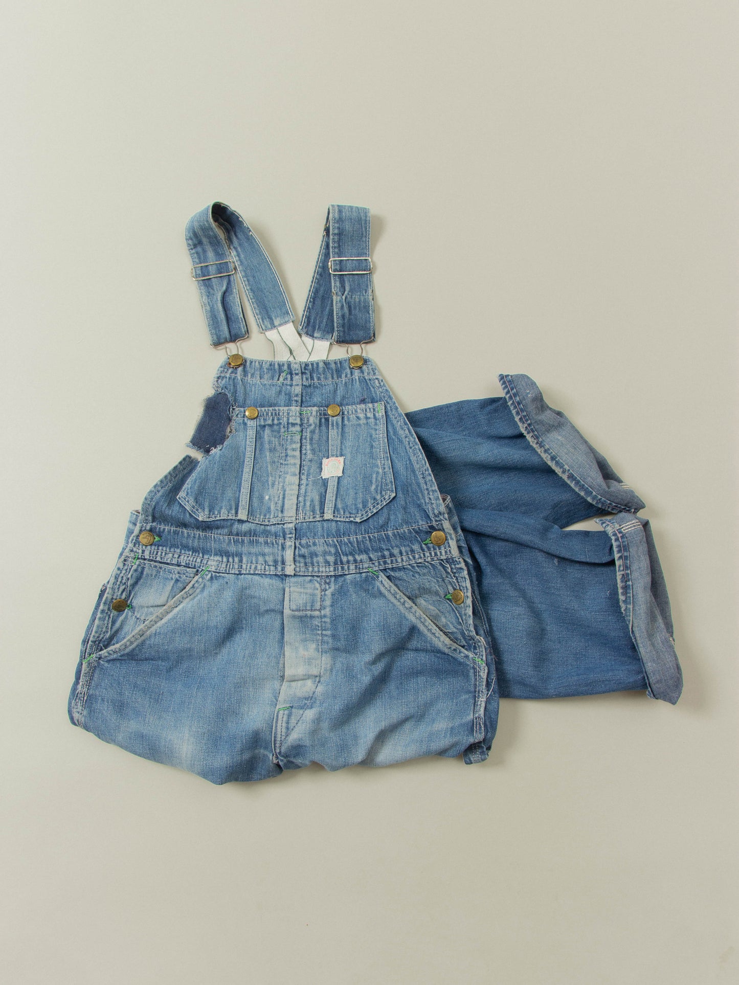 Vtg 1950s Duck Head Denim Overalls (S)