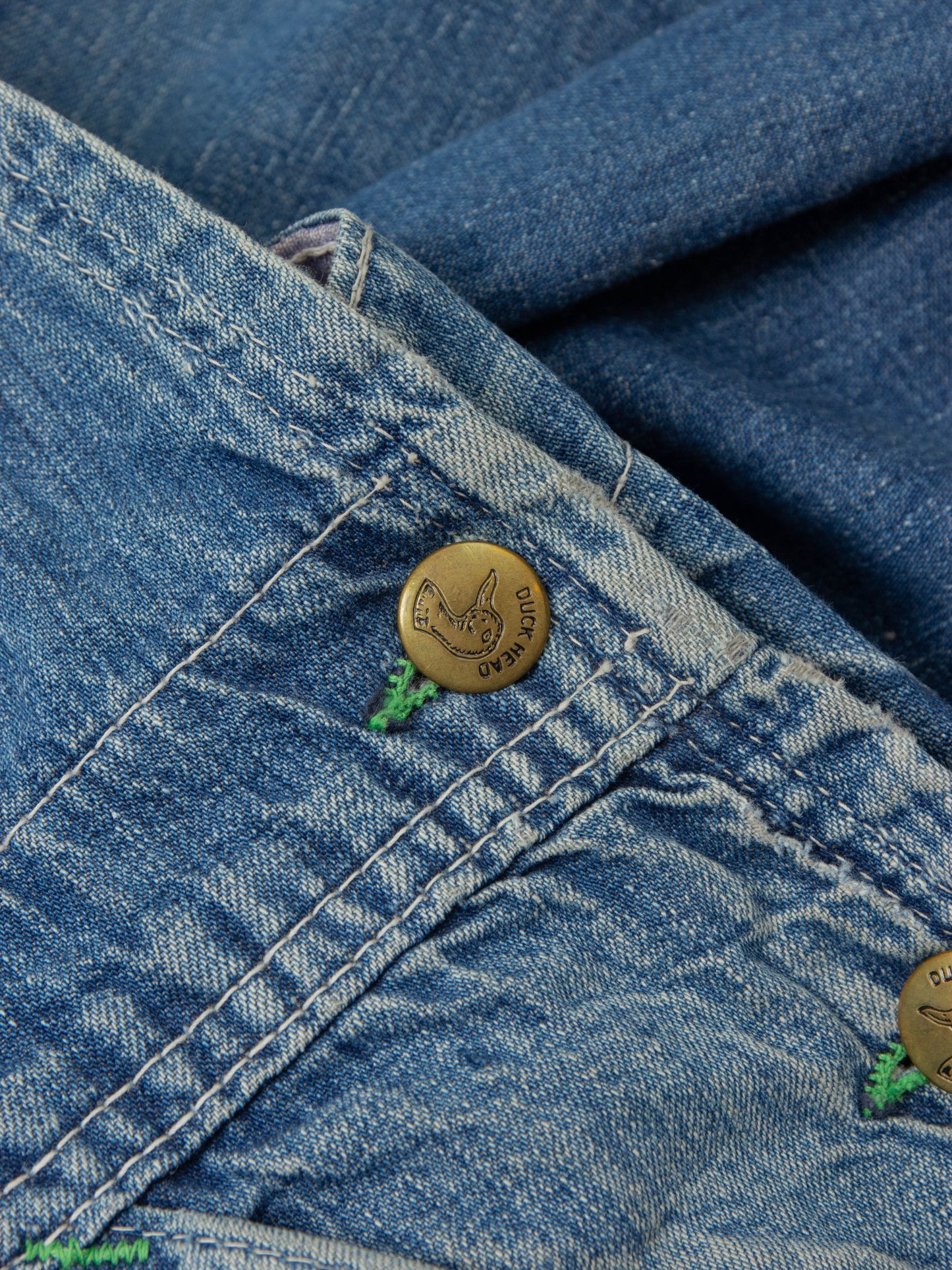 Vtg 1950s Duck Head Denim Overalls (S)