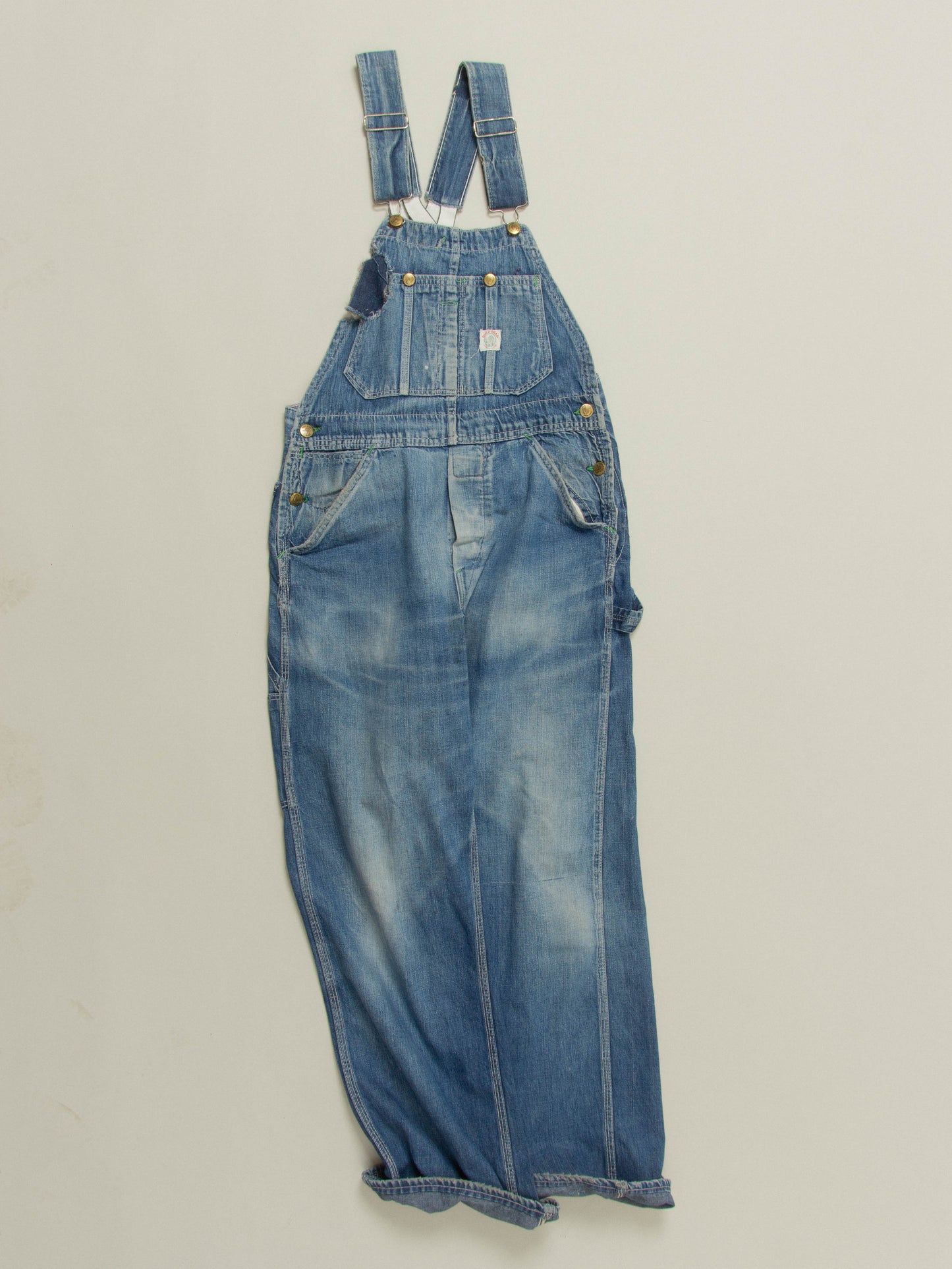 Vtg 1950s Duck Head Denim Overalls (S)