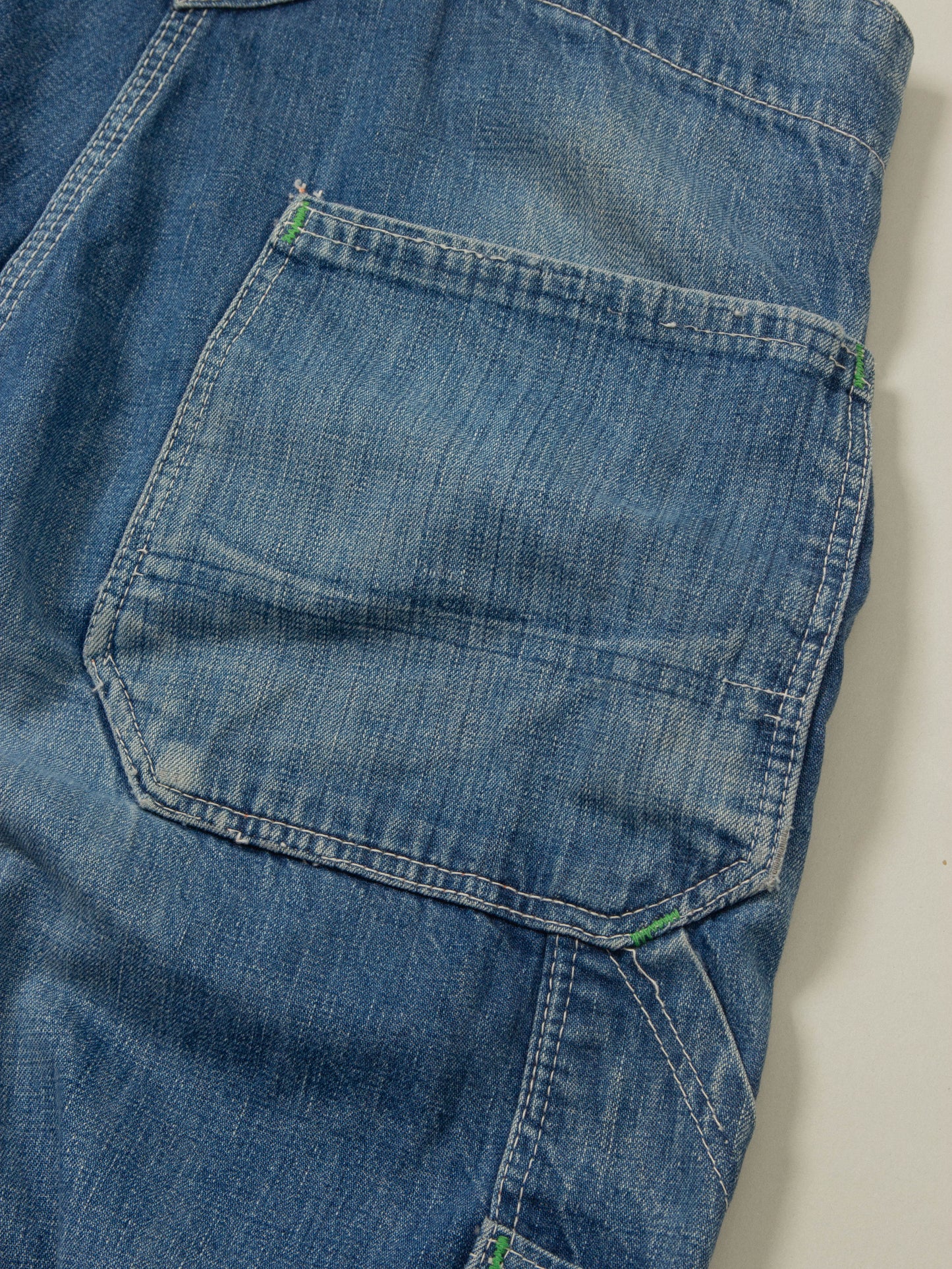 Vtg 1950s Duck Head Denim Overalls (S)