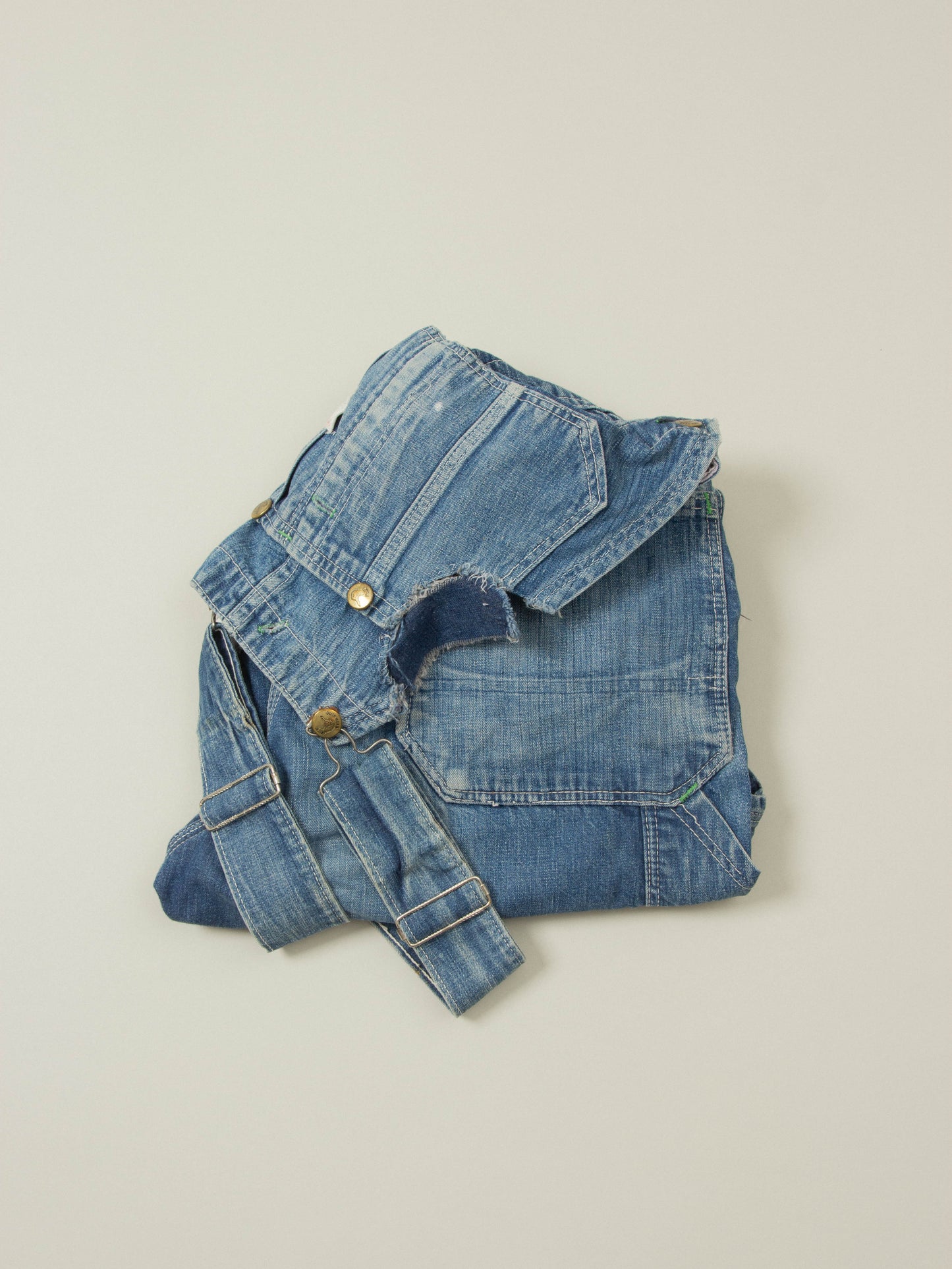 Vtg 1950s Duck Head Denim Overalls (S)