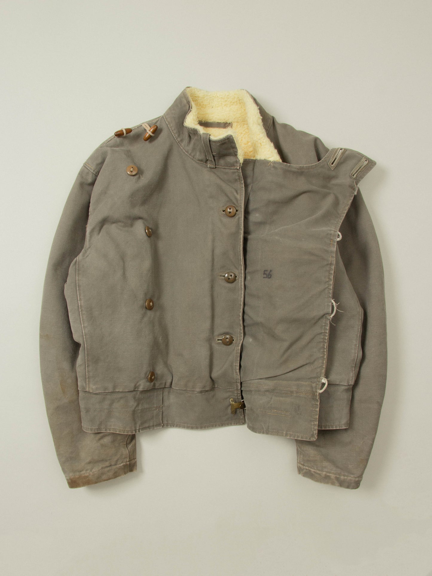 Vtg 1950s Rare Swedish Army Motorcycle Dispatch Jacket (L)