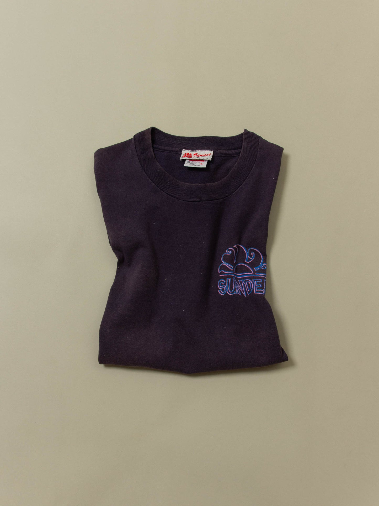 Vtg 1990s Faded Sundek Single Stitch Surf Tee – Made in USA (L)