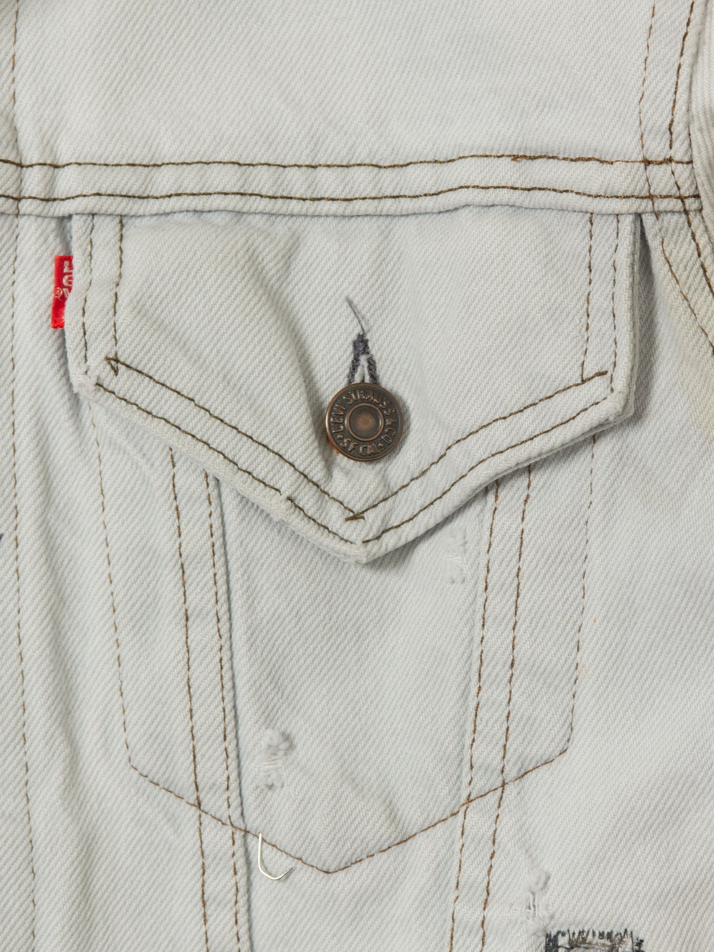 Vtg 1980s Customized Levi's Denim Jacket - Made in USA (S)