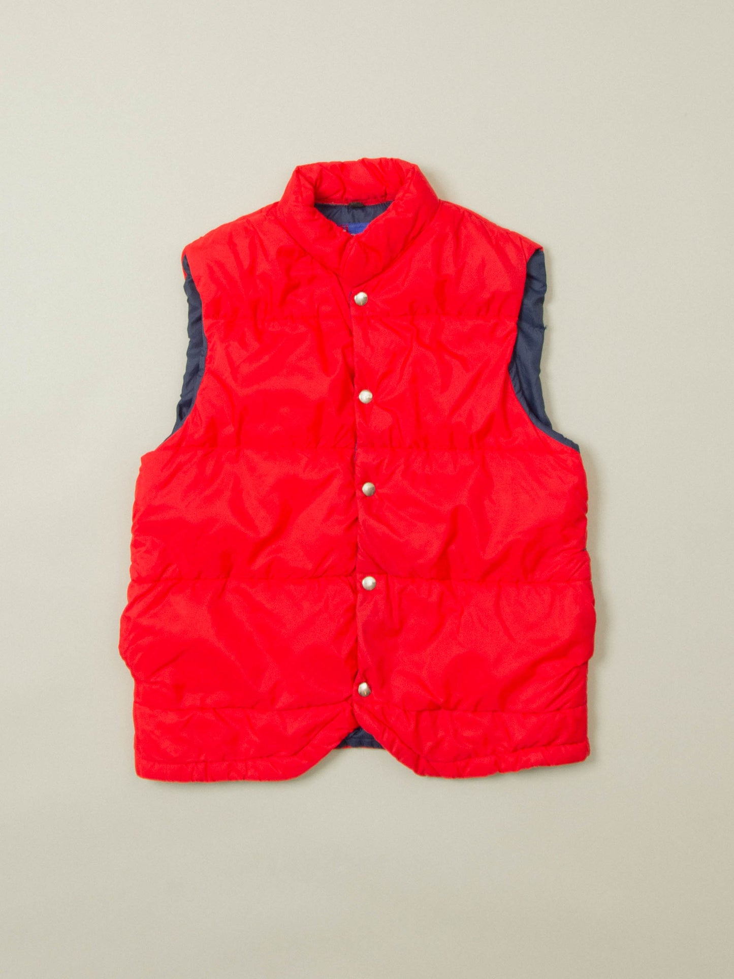 Vtg 1980s Ringer Puffer Vest - Made in USA (M)