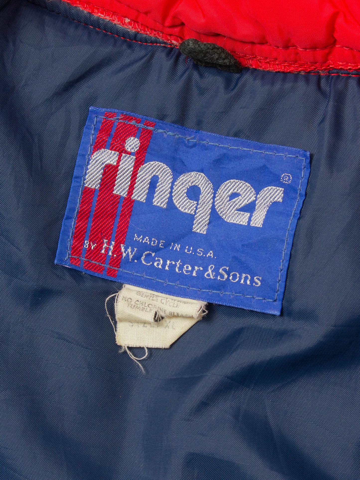 Vtg 1980s Ringer Puffer Vest - Made in USA (M)