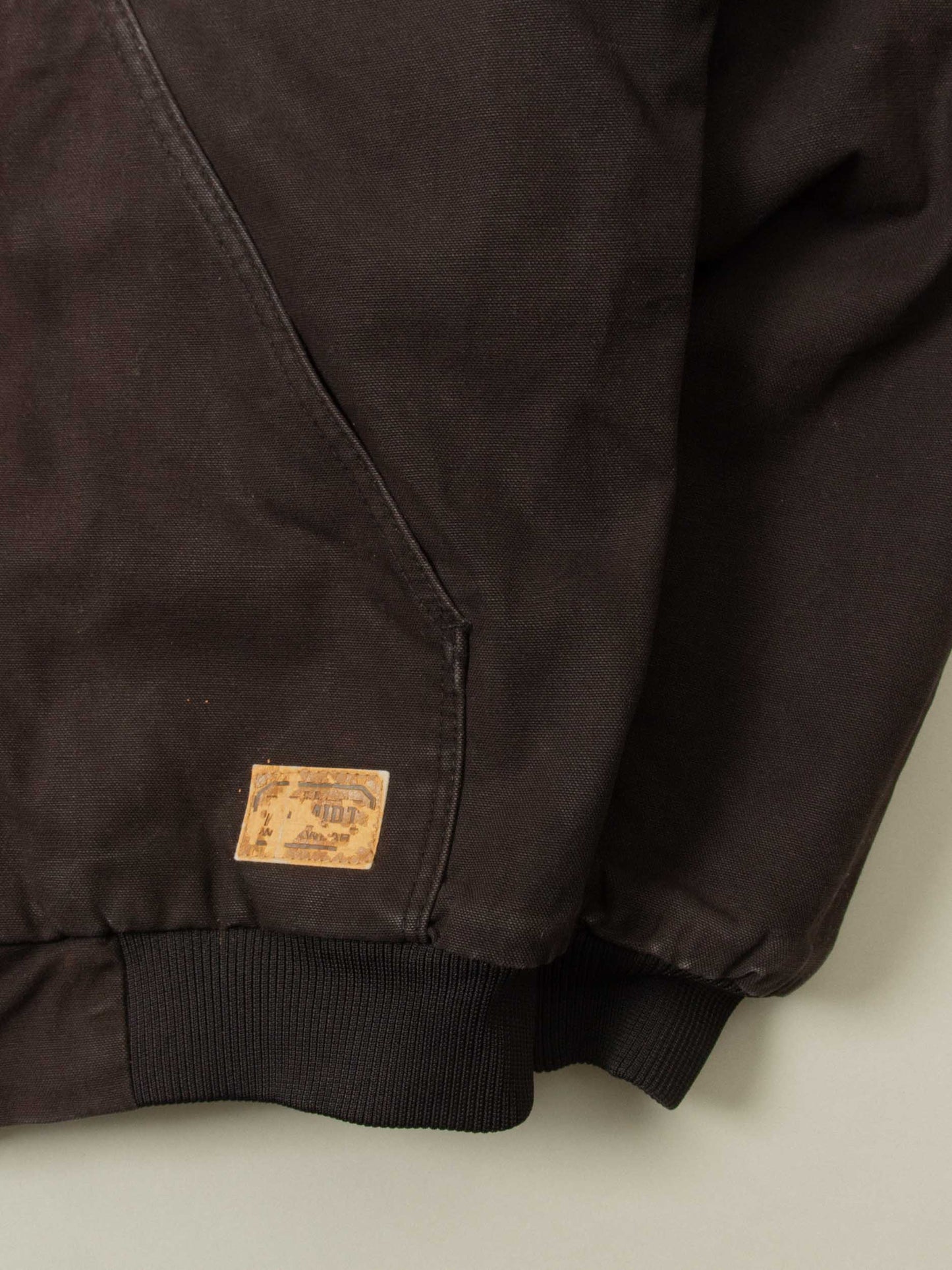 Vtg Faded Two-Tone Hooded Canvas Jacket (L)