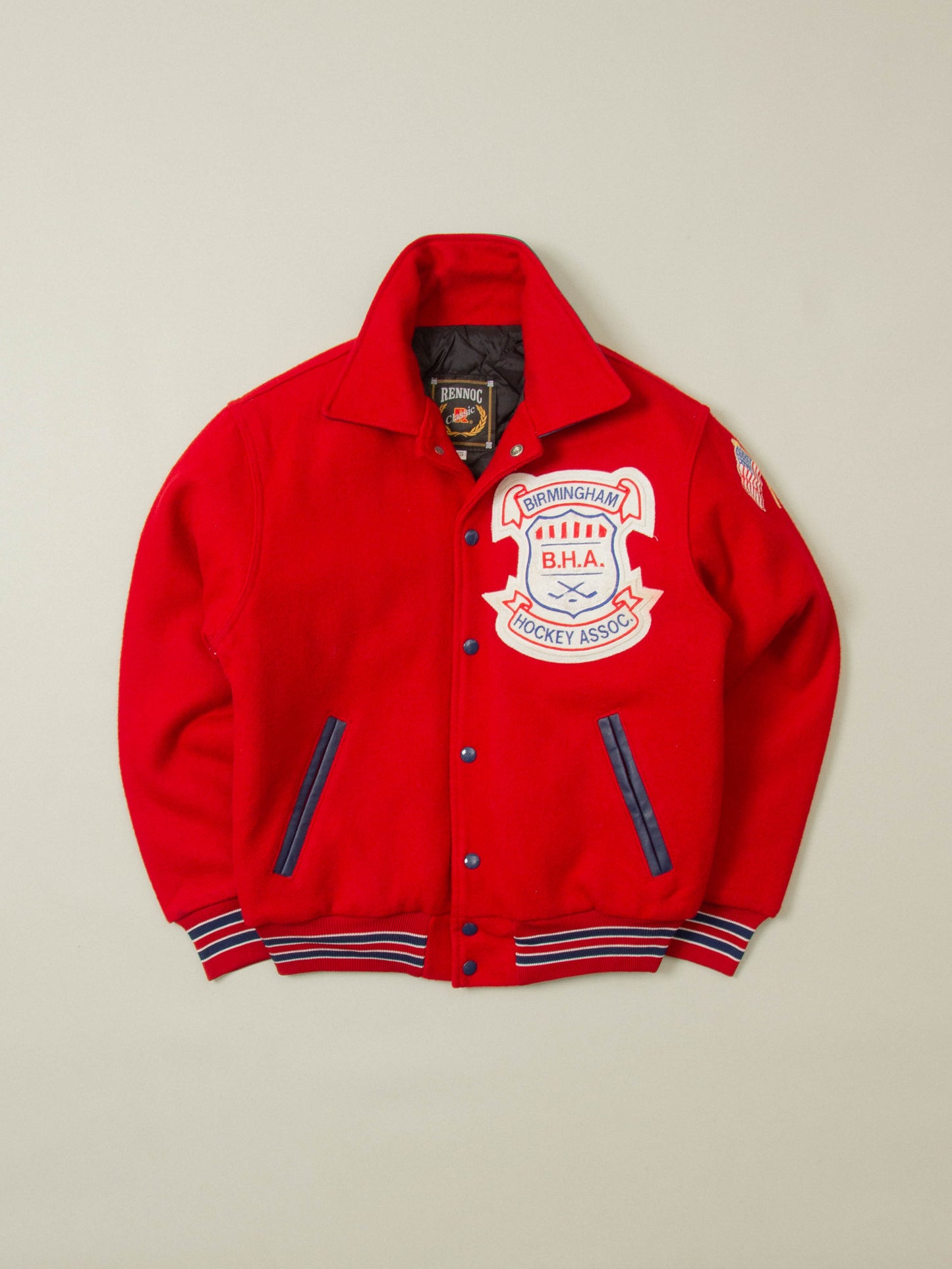 Vtg 1990s Birmingham Hockey Varsity Jacket – Made in USA (S)