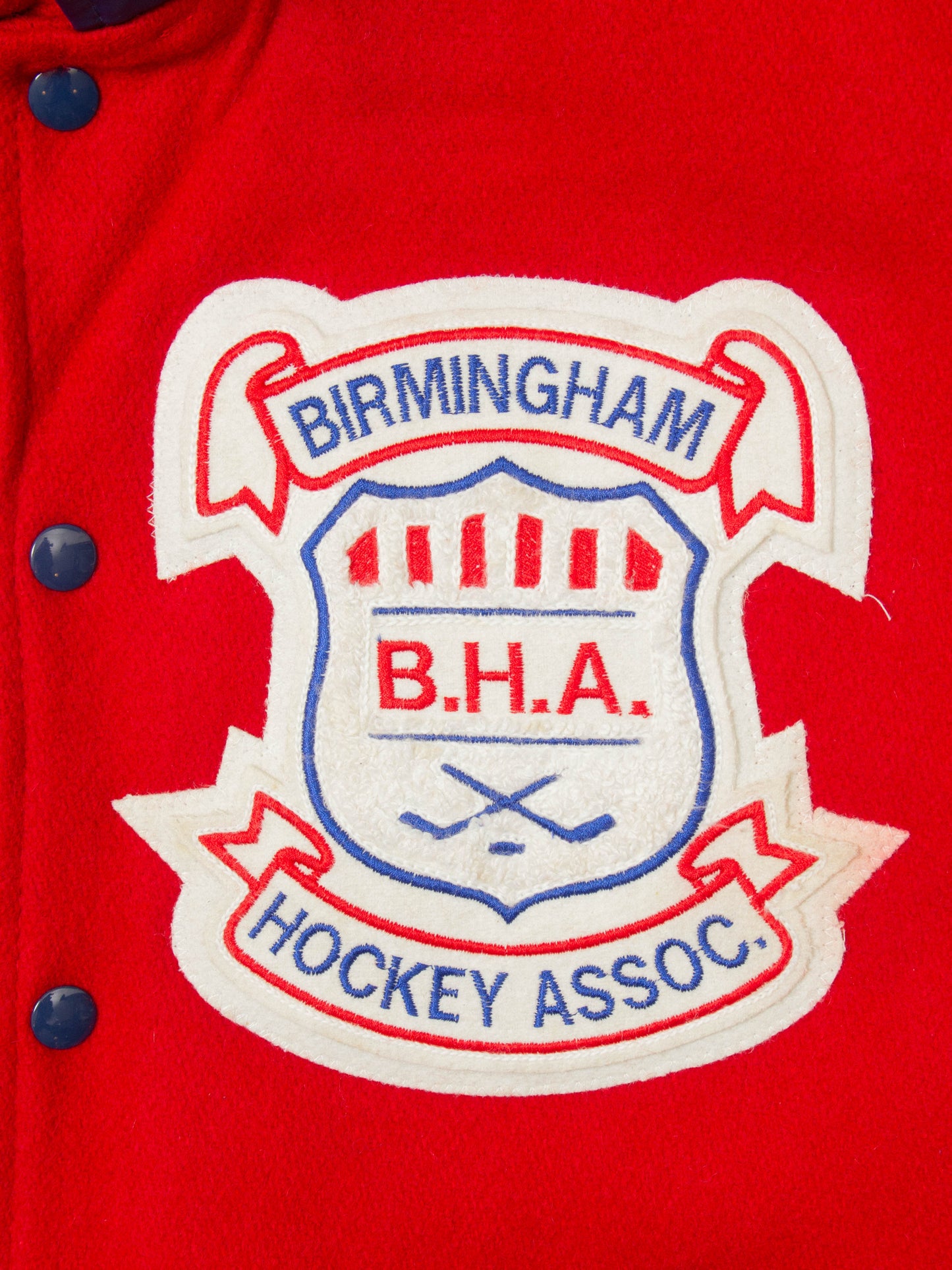 Vtg 1990s Birmingham Hockey Varsity Jacket – Made in USA (S)