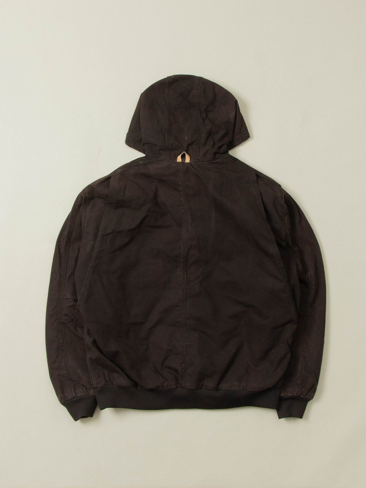 Vtg Faded Two-Tone Hooded Canvas Jacket (L)