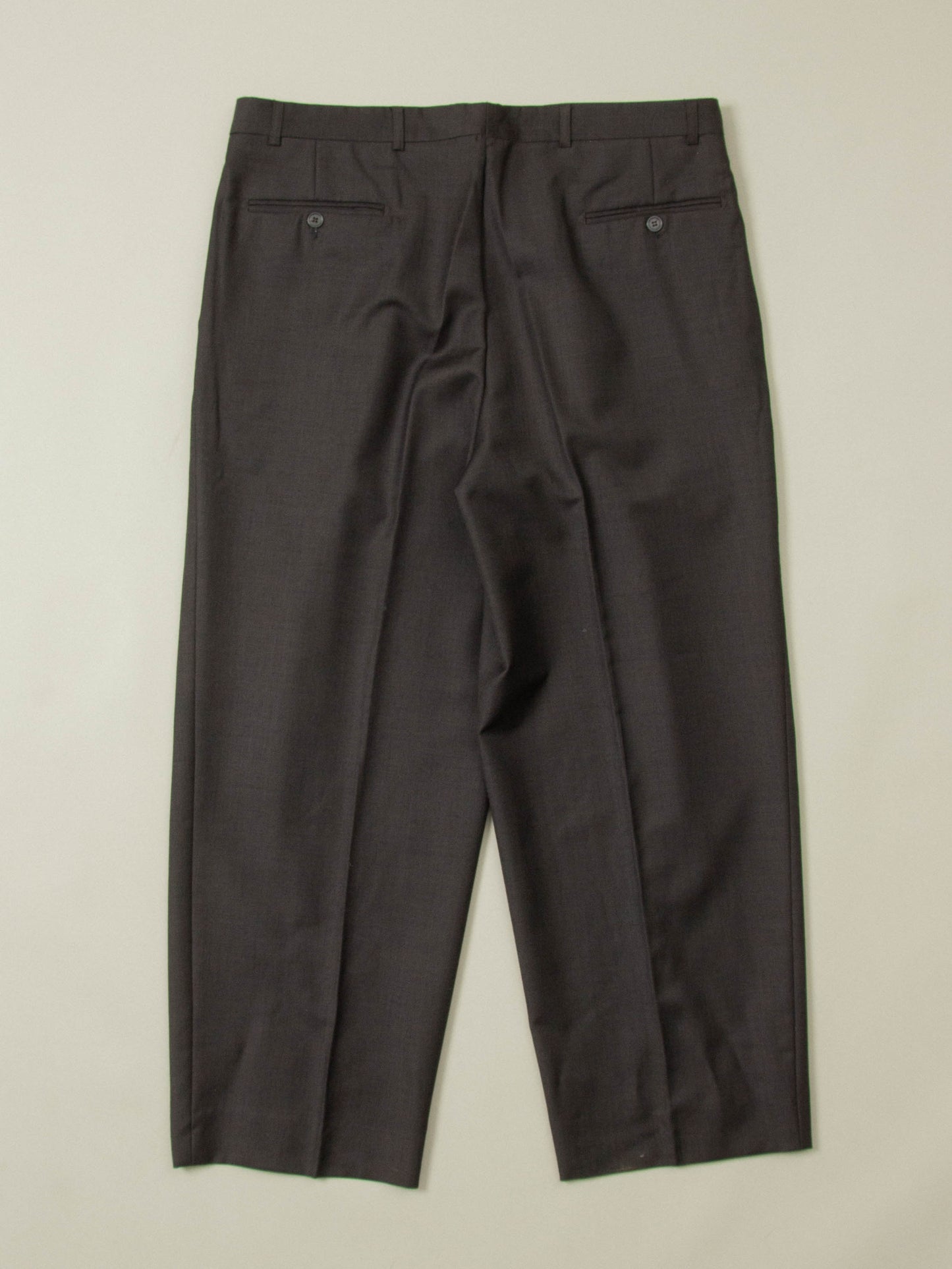 Vtg Pleated Wool Dress Trousers – Made in Italy (38x28)