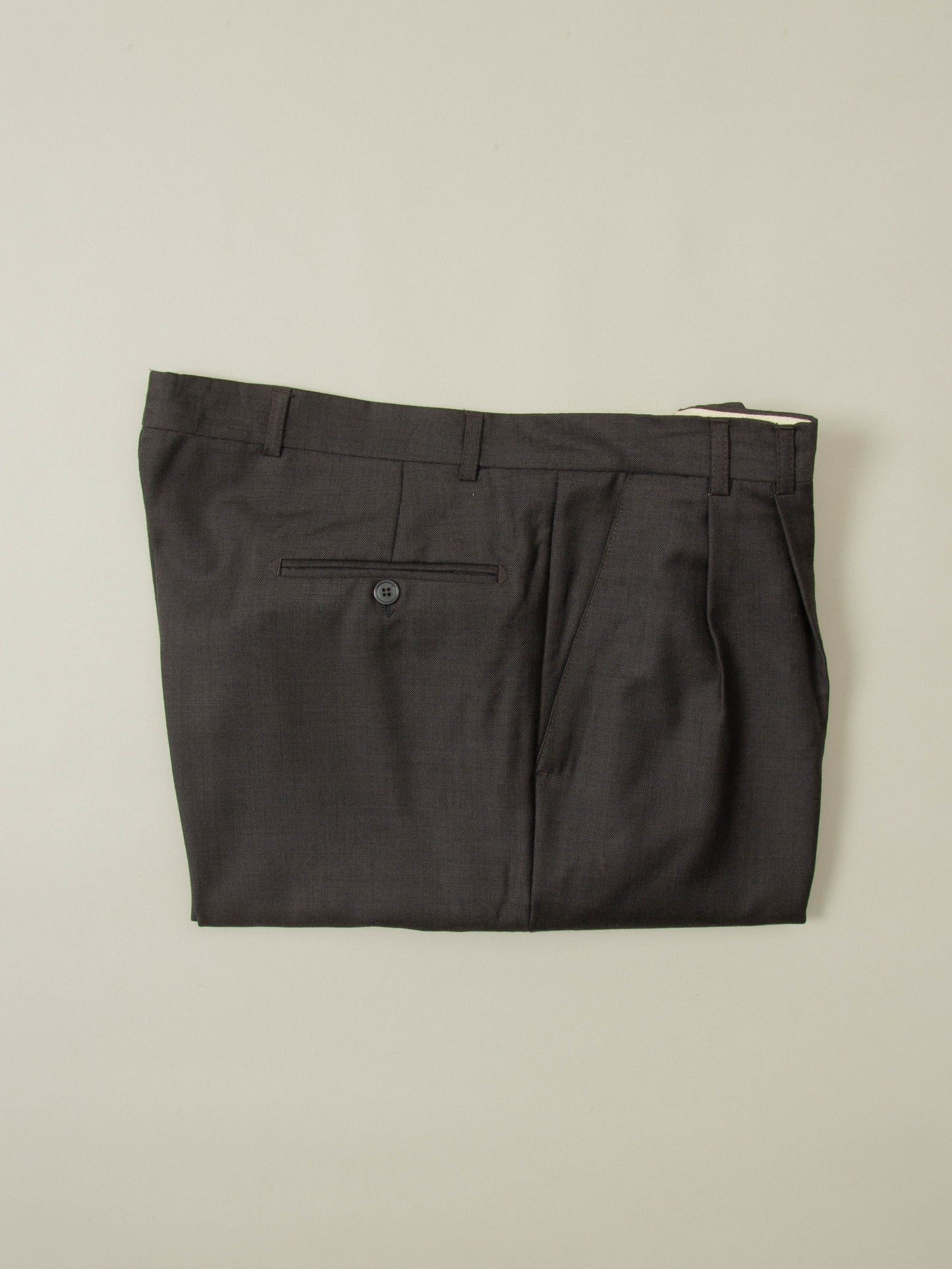 Vtg Pleated Wool Dress Trousers – Made in Italy (38x28)