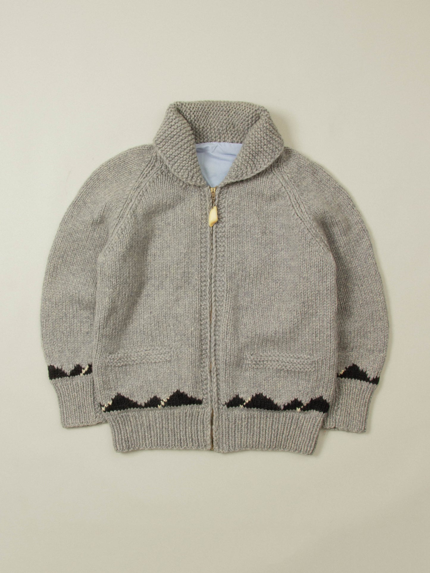 Vtg 1960s Cowichan Wool Sweater (M)