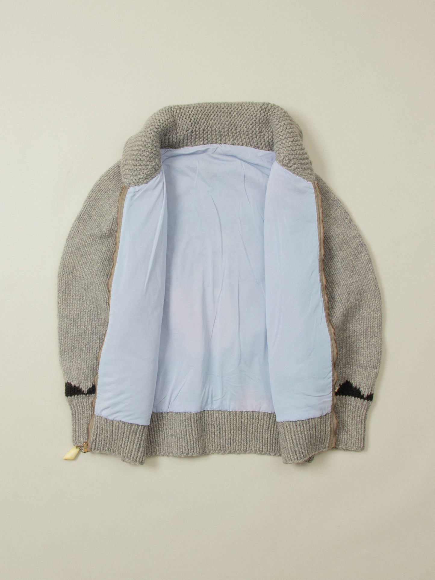 Vtg 1960s Cowichan Wool Sweater (M)