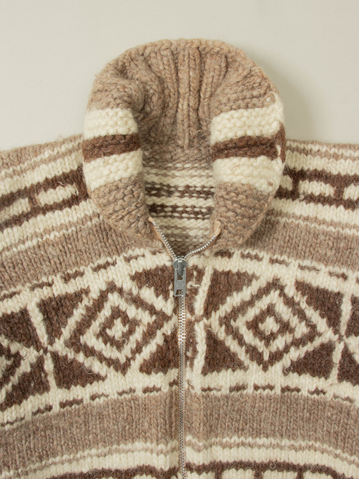 Vtg 1960s Cowichan Wool Sweater (XS)