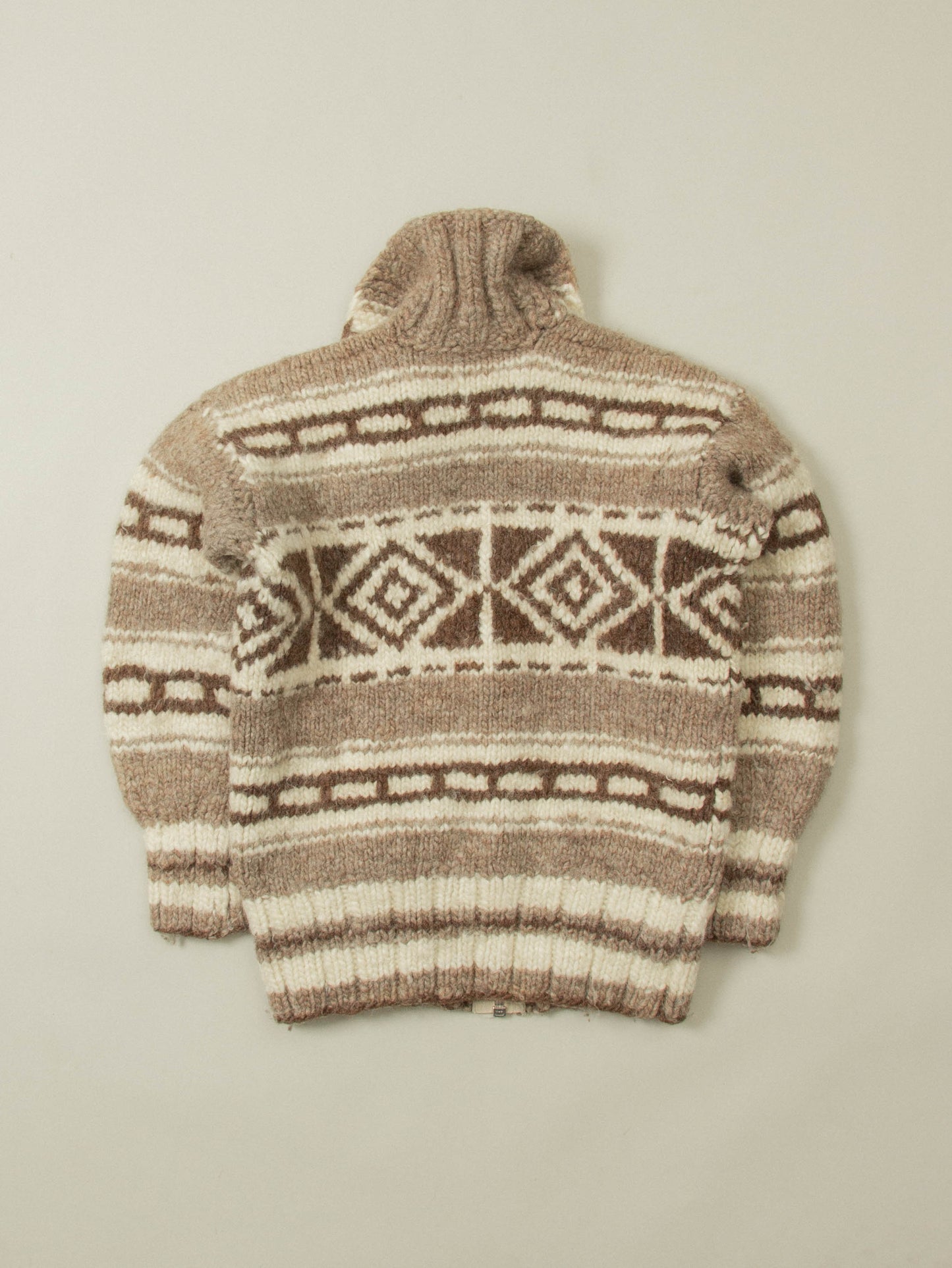 Vtg 1960s Cowichan Wool Sweater (XS)