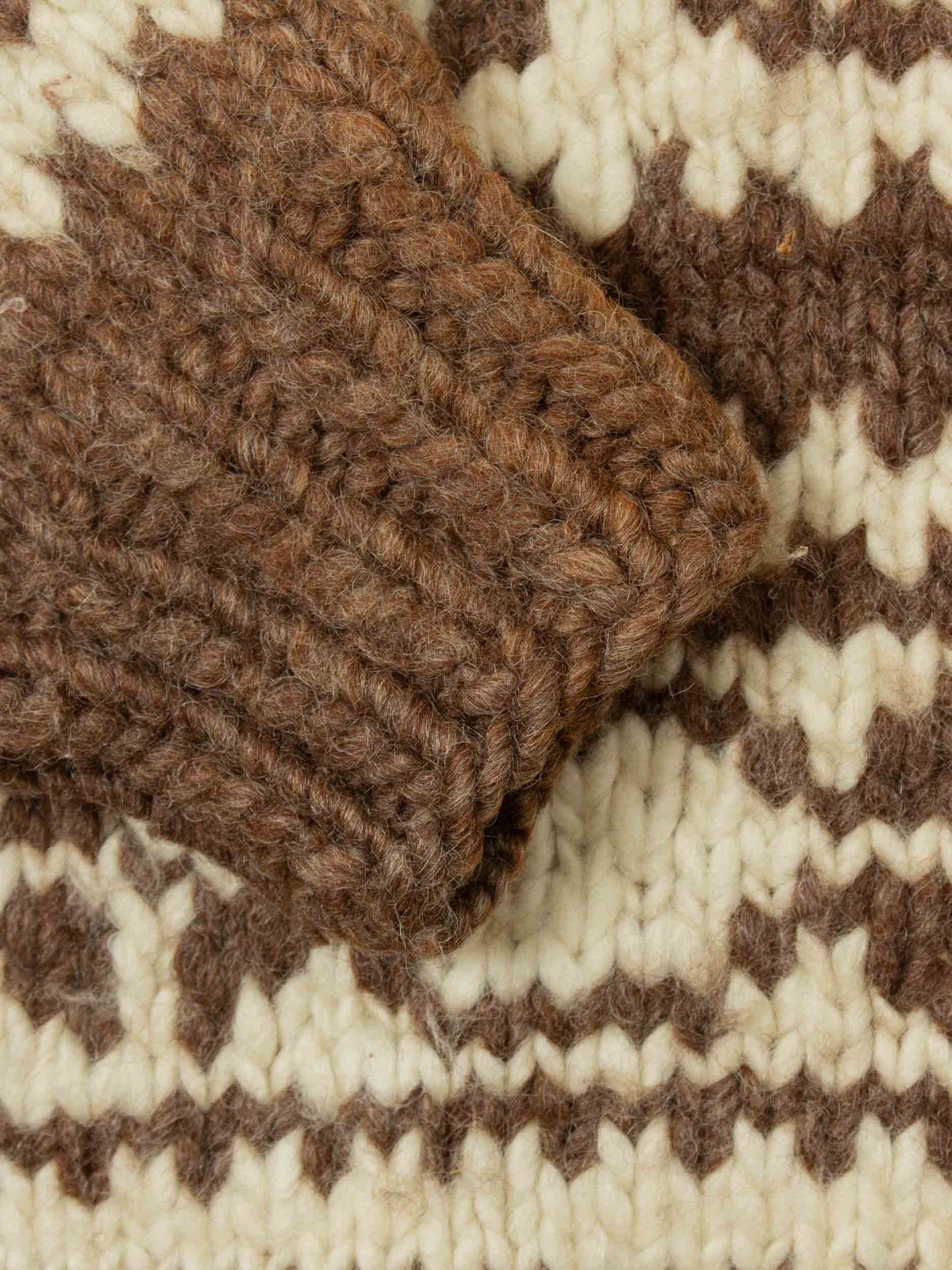 Vtg 1960s Wool Knit Cowichan Sweater (M)
