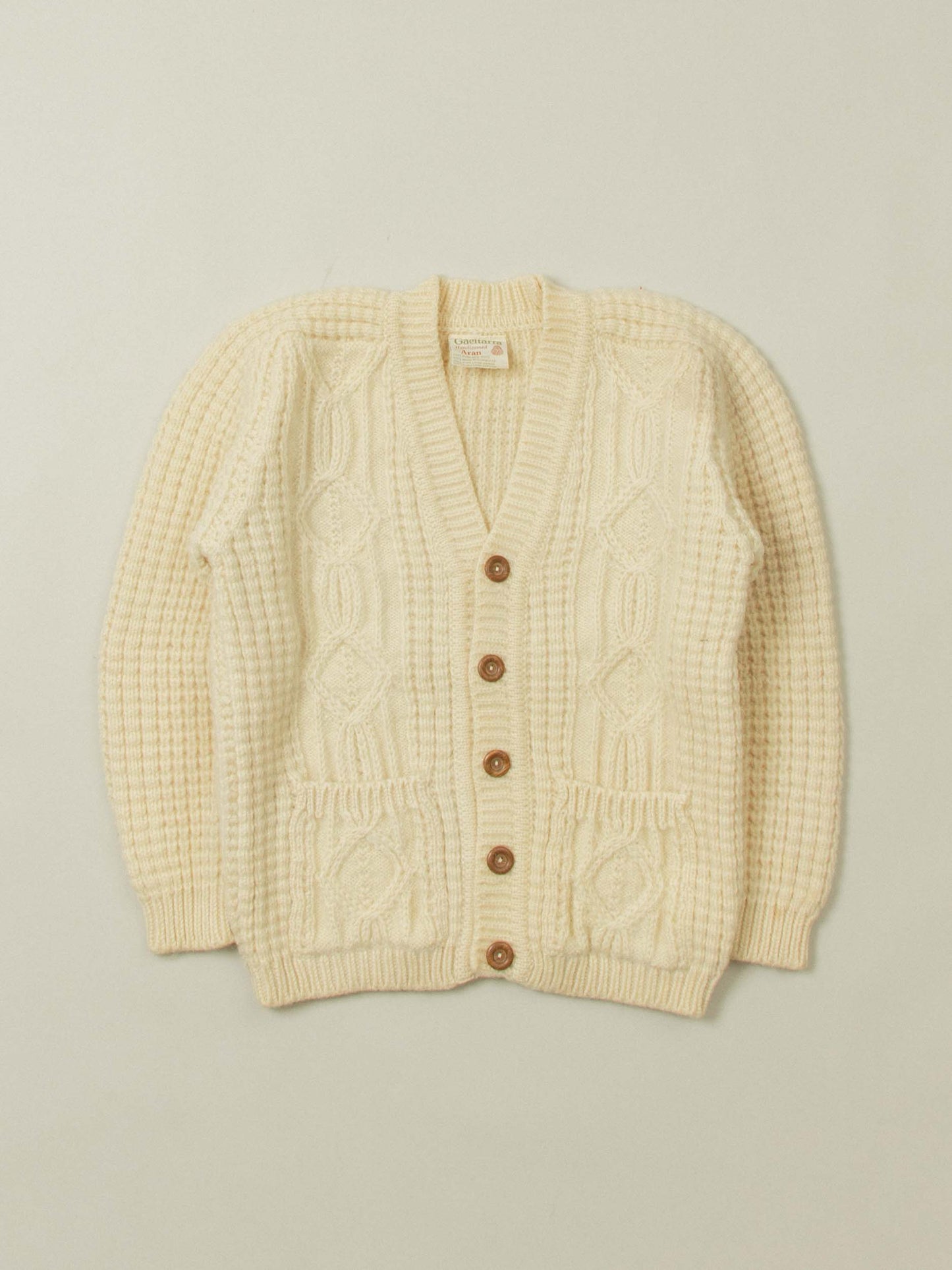 Vtg 1970s Gaeltarra Wool Cardigan - Made in Ireland (S)
