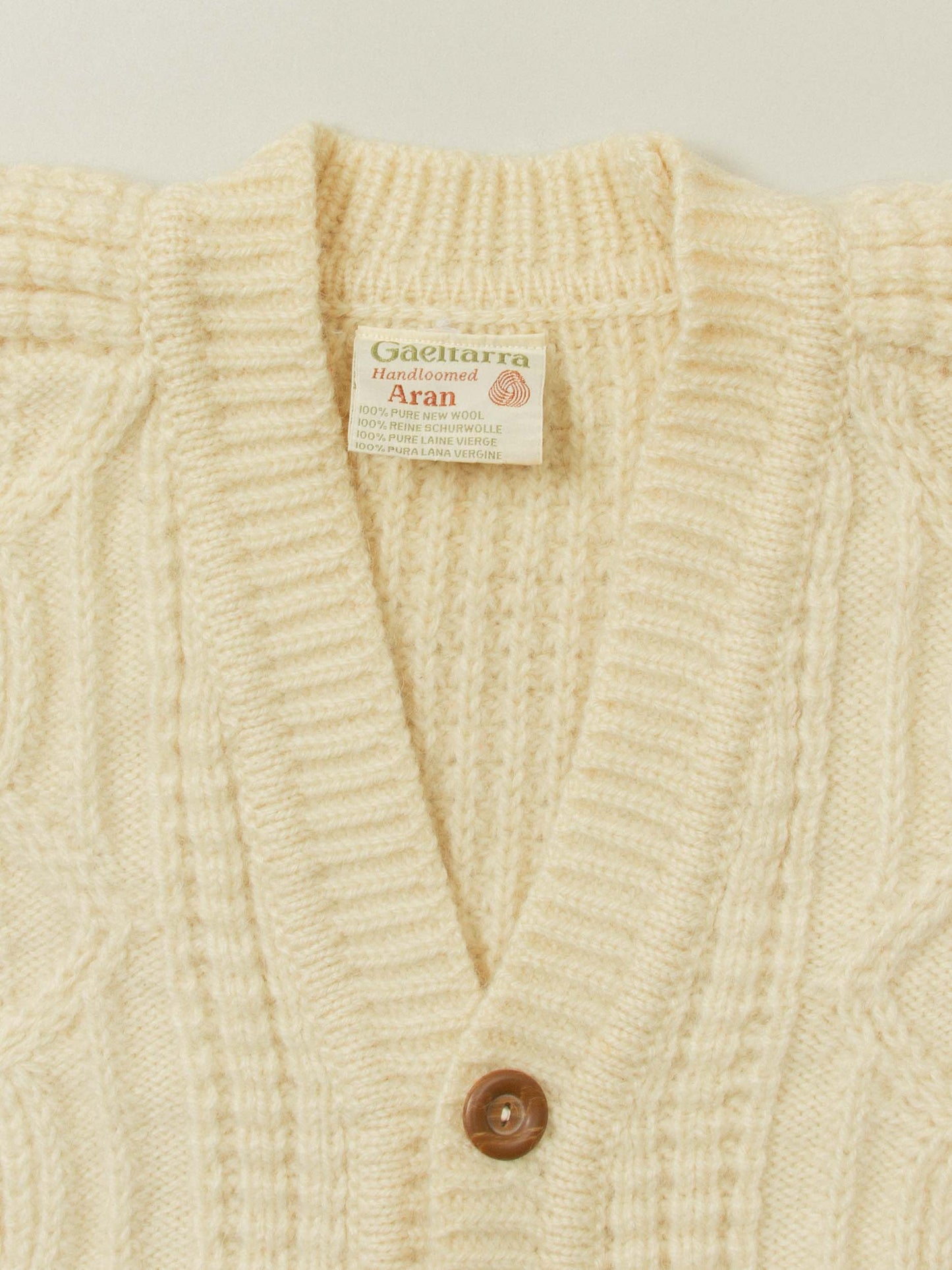 Vtg 1970s Gaeltarra Wool Cardigan - Made in Ireland (S)
