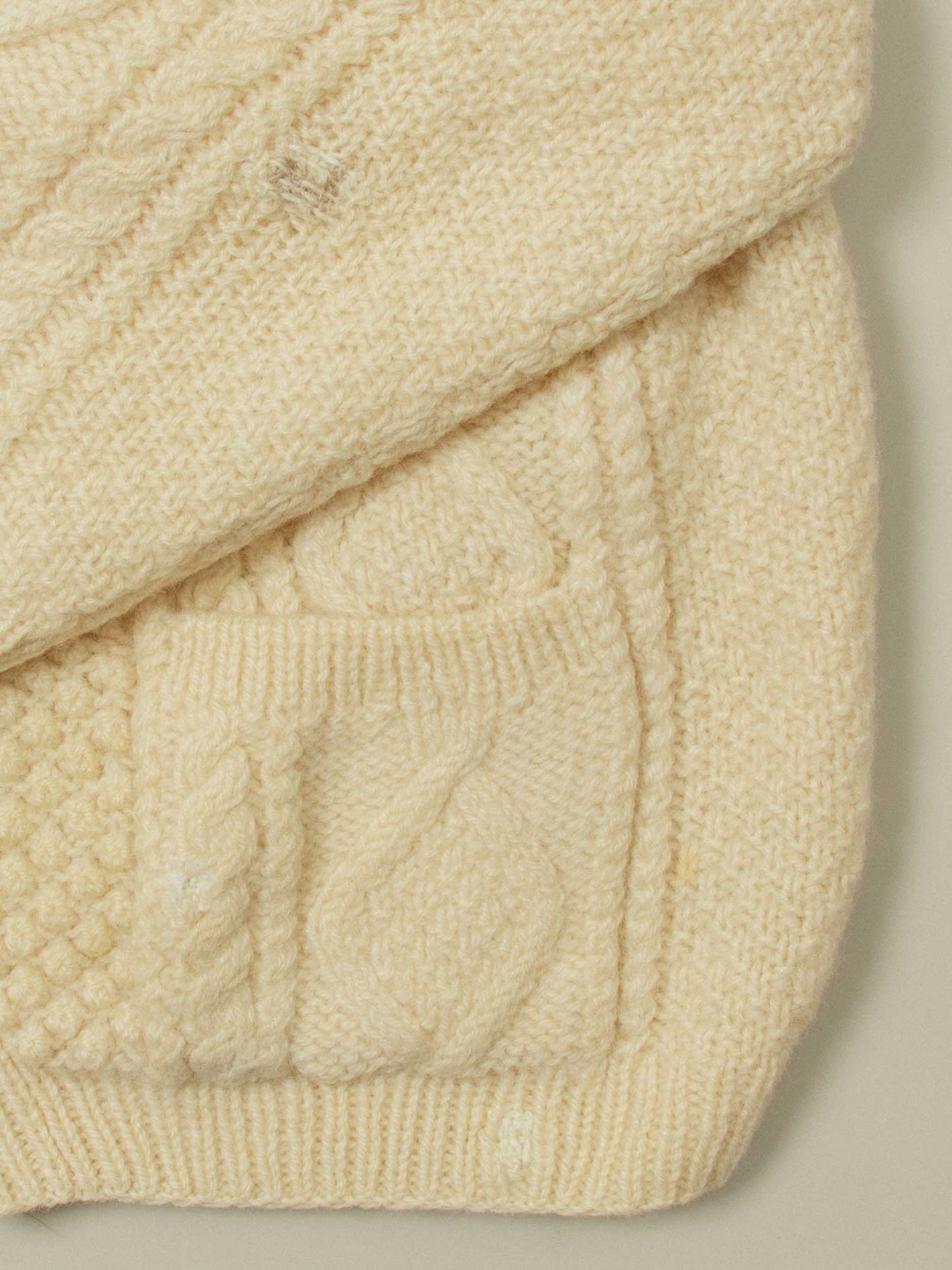 Vtg 1970s Knit Wool Cardigan – Made in England (M)