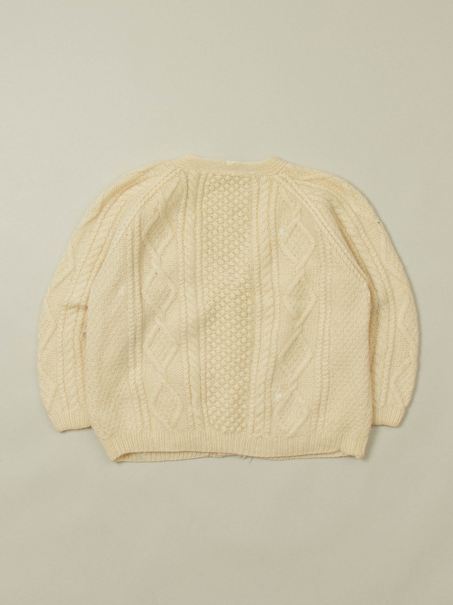 Vtg 1970s Knit Wool Cardigan – Made in England (M)