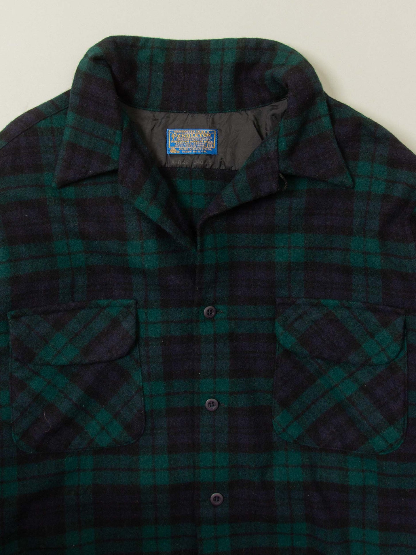 Vtg 1970s Pendleton Tartan Plaid Wool Shirt – Made in USA (L)