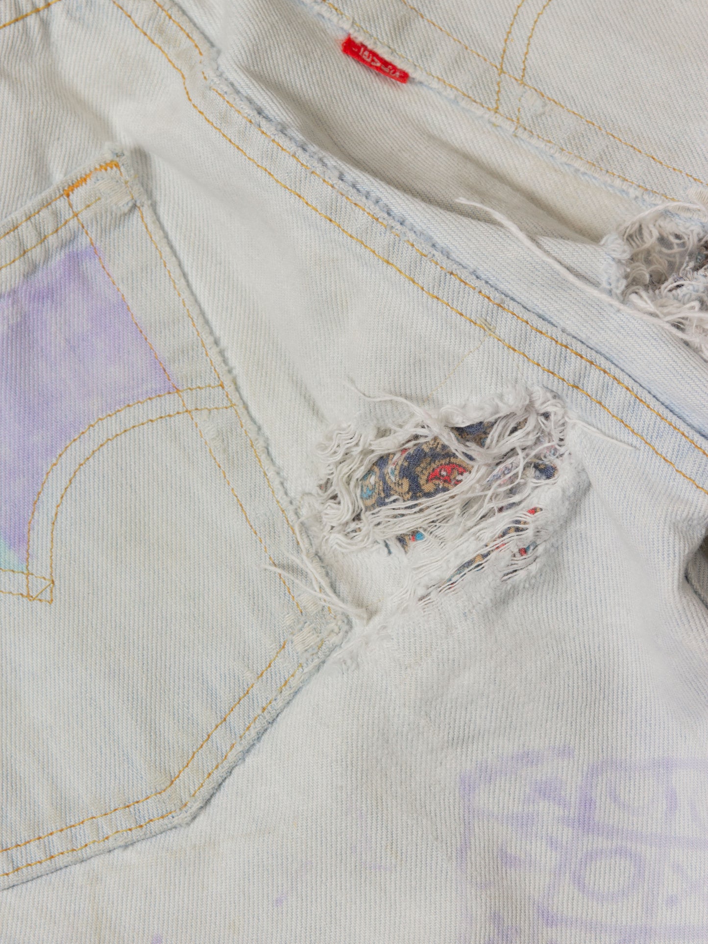 Vtg Customized Levi's 501 Jeans - Made in France (28x26)