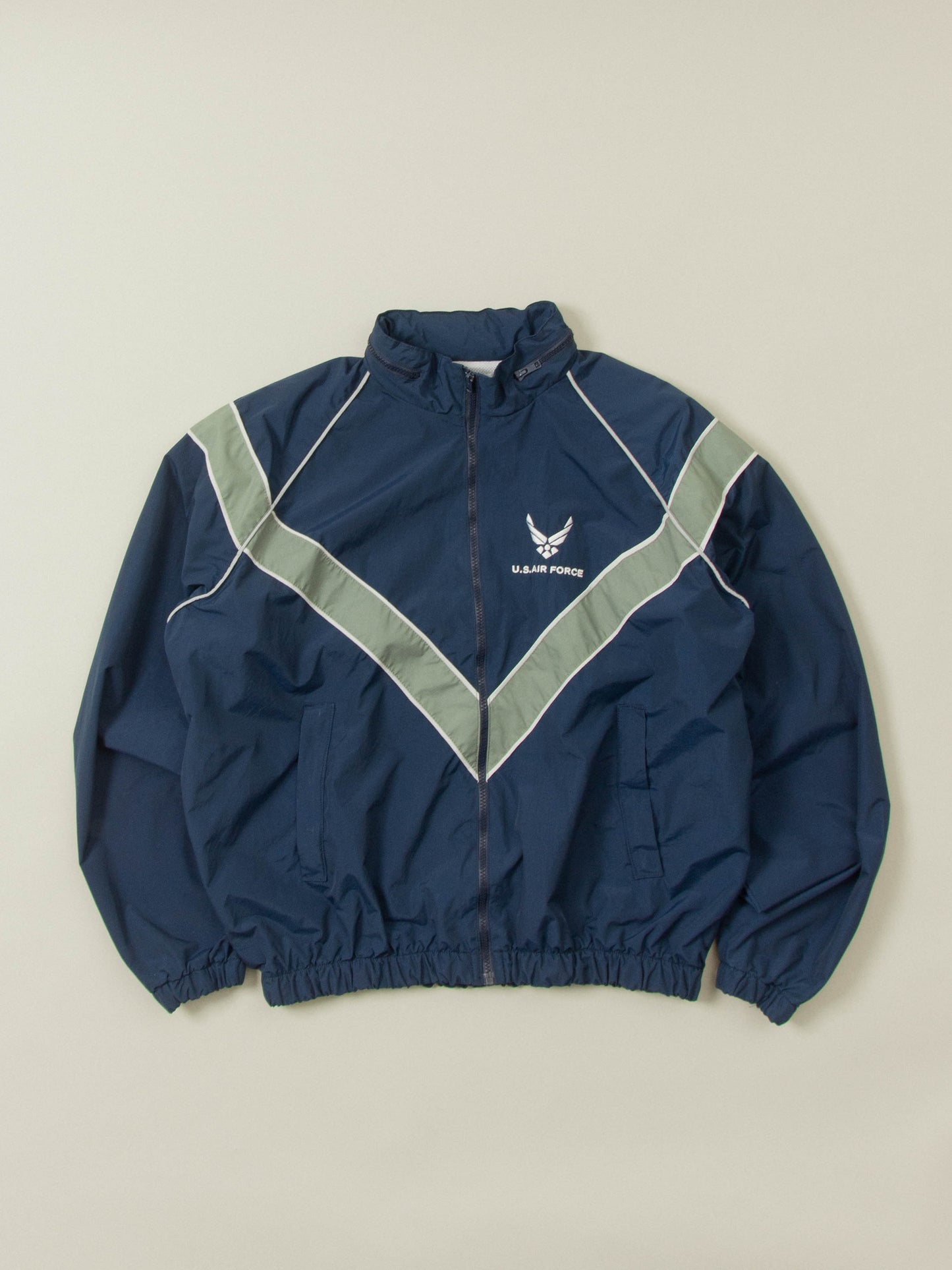 Vtg US Air Force Physical Training Reflective Windbreaker Jacket